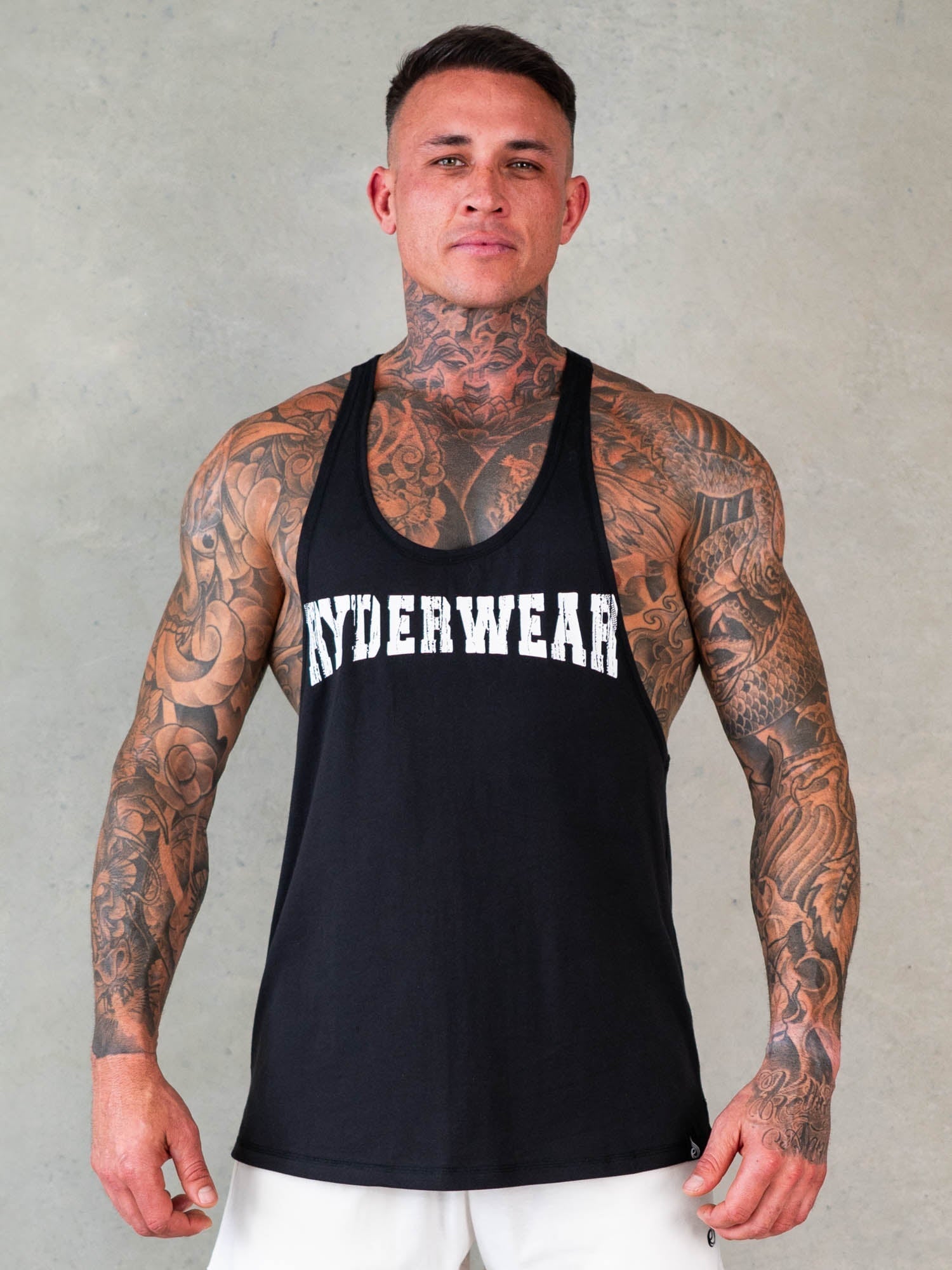Octane Stringer Faded Black - Premium Quality Stringer for Fitness & Workout - Ideal for Gym, Running & Active Lifestyle