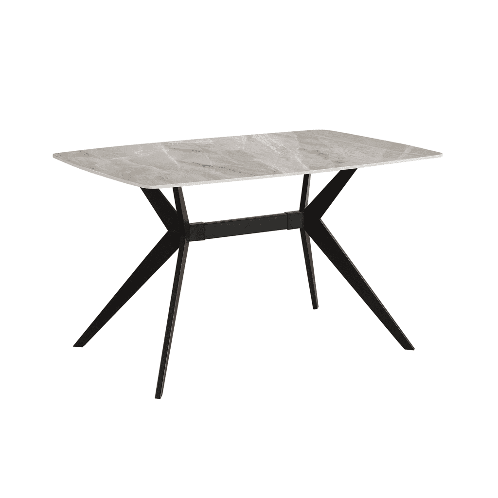 Premium Janette Sintered Stone Dining Table - Durable & Stylish Modern Kitchen Furniture for Family Gatherings & Dinner Parties