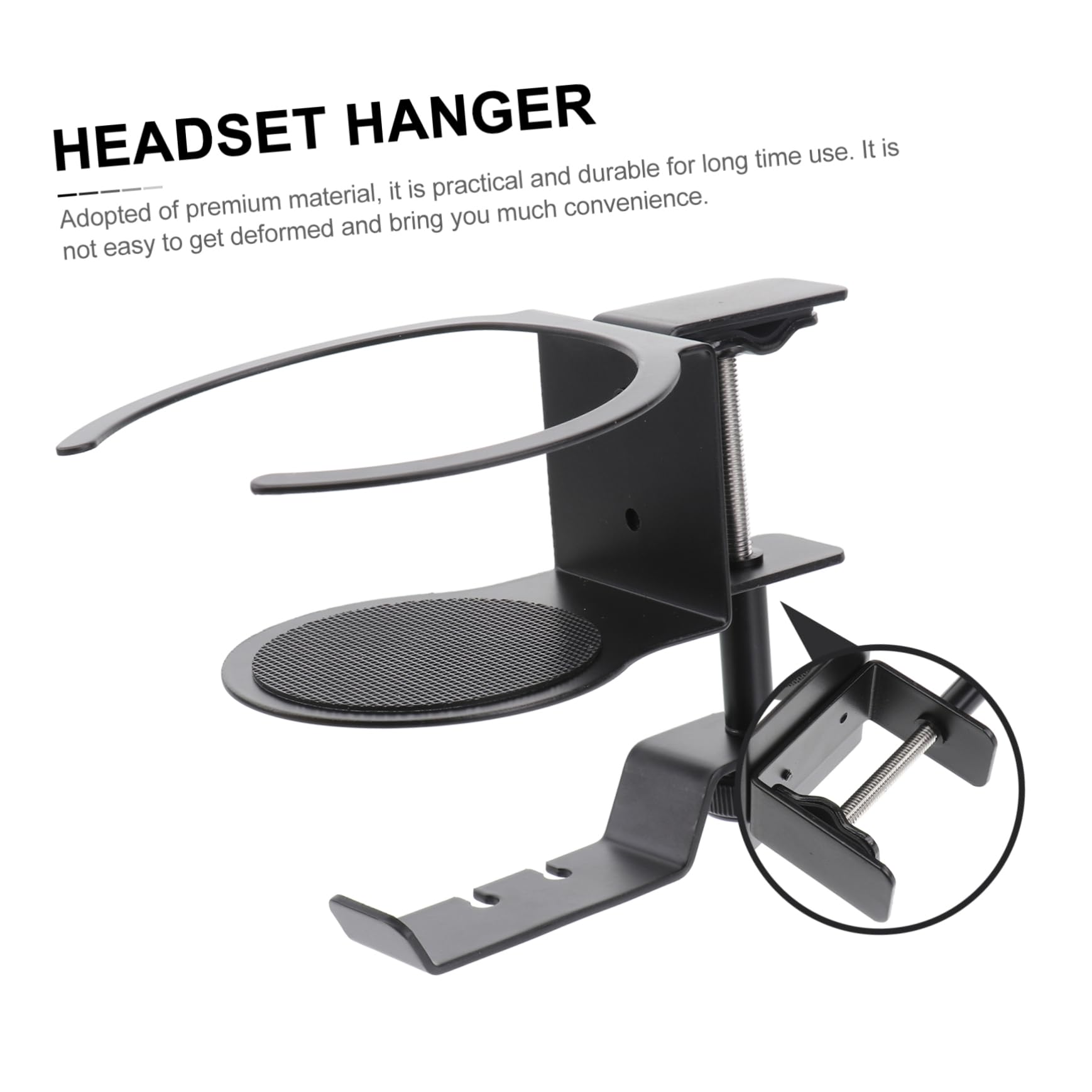 HEMOTON 6-Pack Headphone Stand - Universal Headset Holder with Clamp Hook for Desk, Gaming Setup & Office Organization - Perfect for Headphones, Earphones & Gaming Headsets