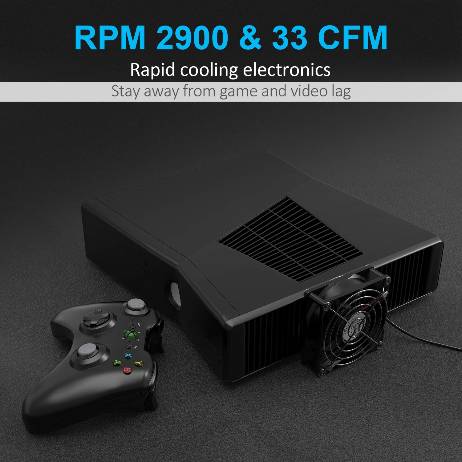 ELUTENG 80mm USB Computer Cooling Fan - 5V Quiet Ventilation Fan with 3 Speed Settings for PC, DVR, Gaming Consoles (Playstation, Xbox) - Compact 80x80x25mm Size - Perfect for Home Office, Server Cabinets & Entertainment Centers
