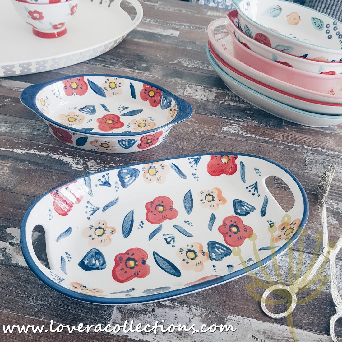 Handmade Pink Blossom Oval Ceramic Baking Dish - 12 Inch Porcelain Casserole Pan for Oven, Microwave & Dishwasher | Perfect for Casseroles, Lasagna, Desserts & Holiday Baking