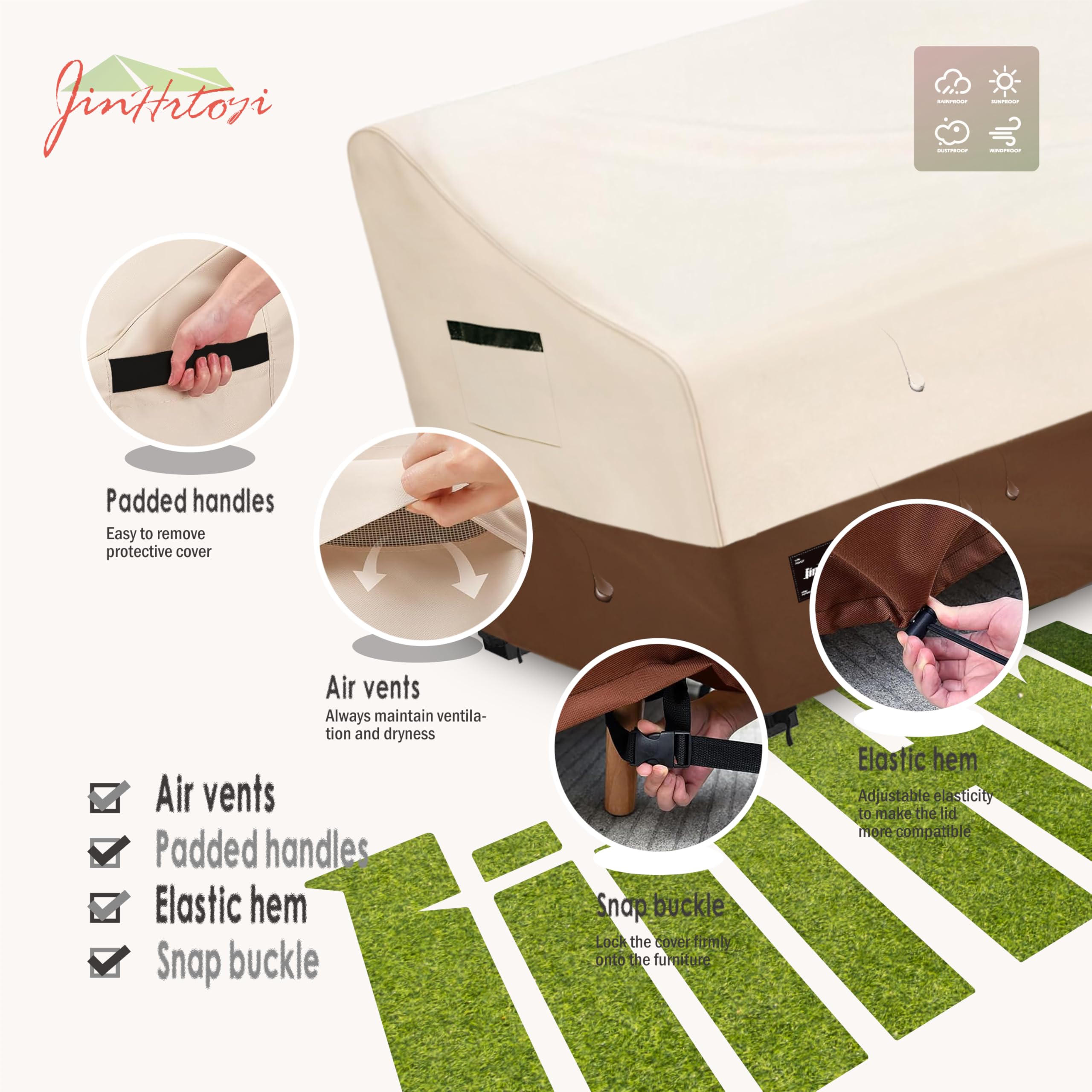 2-Seater Outdoor Couch Cover 58