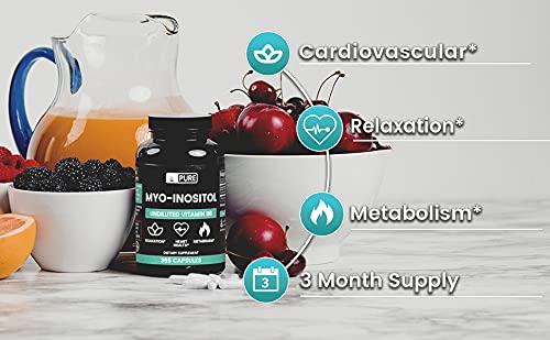 Pure Myo-Inositol 365 Capsules - No Fillers, Lab Tested for Purity - Supports Hormonal Balance & PCOS Management - Perfect for Women's Wellness & Fertility Support