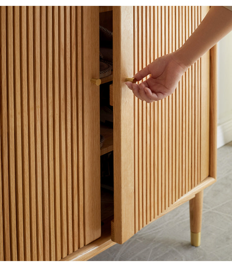 Modern Oak Solid Wood Shoe Storage Cabinet - Nordic Style Entryway Organizer for Shoes, Boots & Accessories | Perfect for Hallway, Living Room & Bedroom Closet