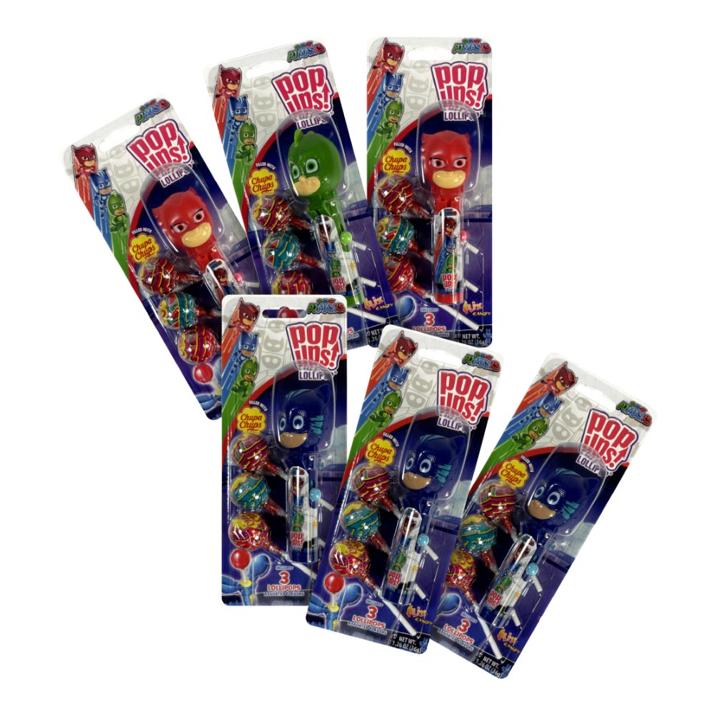 PJ Masks Flix Candy Pop Up Blister Card - 1.26oz (6 Count) Box | Kids Party Favors, Halloween Treats & Birthday Goodie Bags