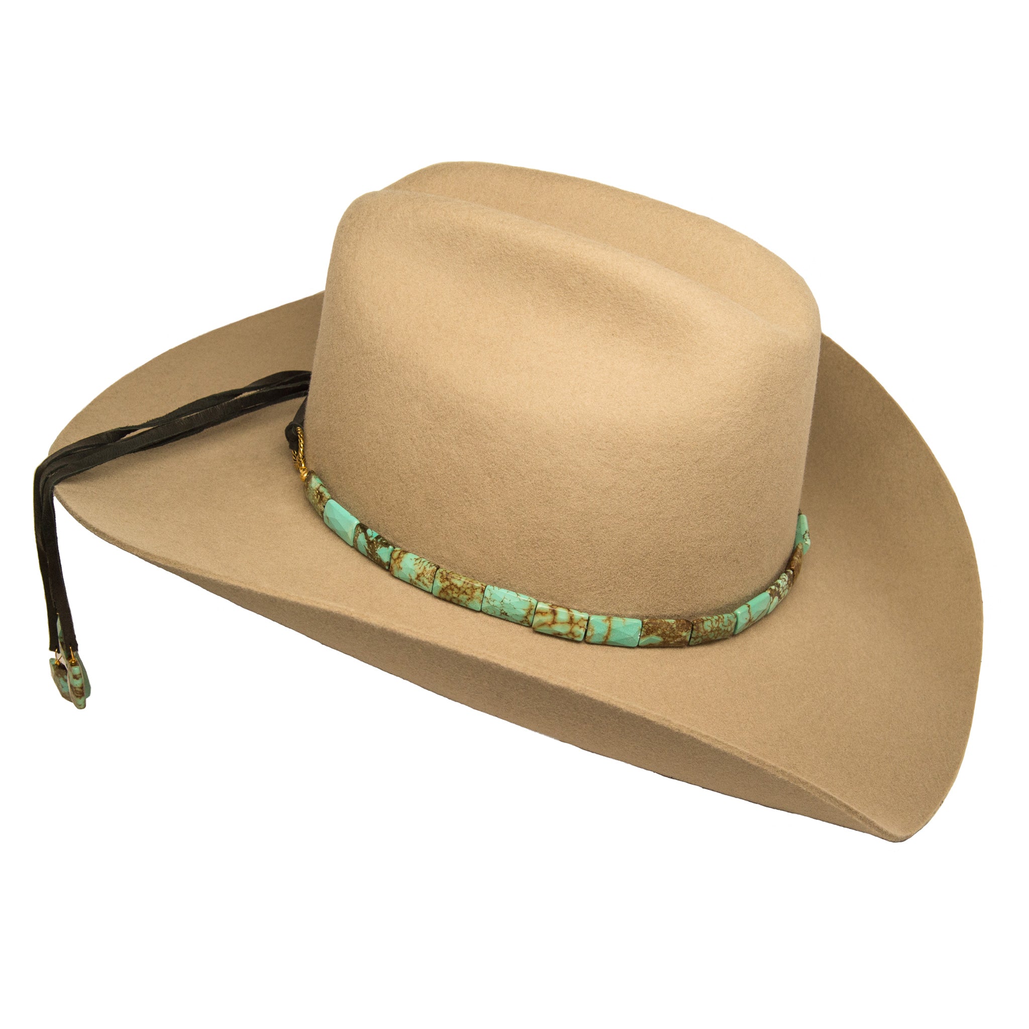 Handmade Faceted Turquoise Hat Band for Cowboy Hats - Western Style Accessory for Rodeo, Music Festivals & Outdoor Events