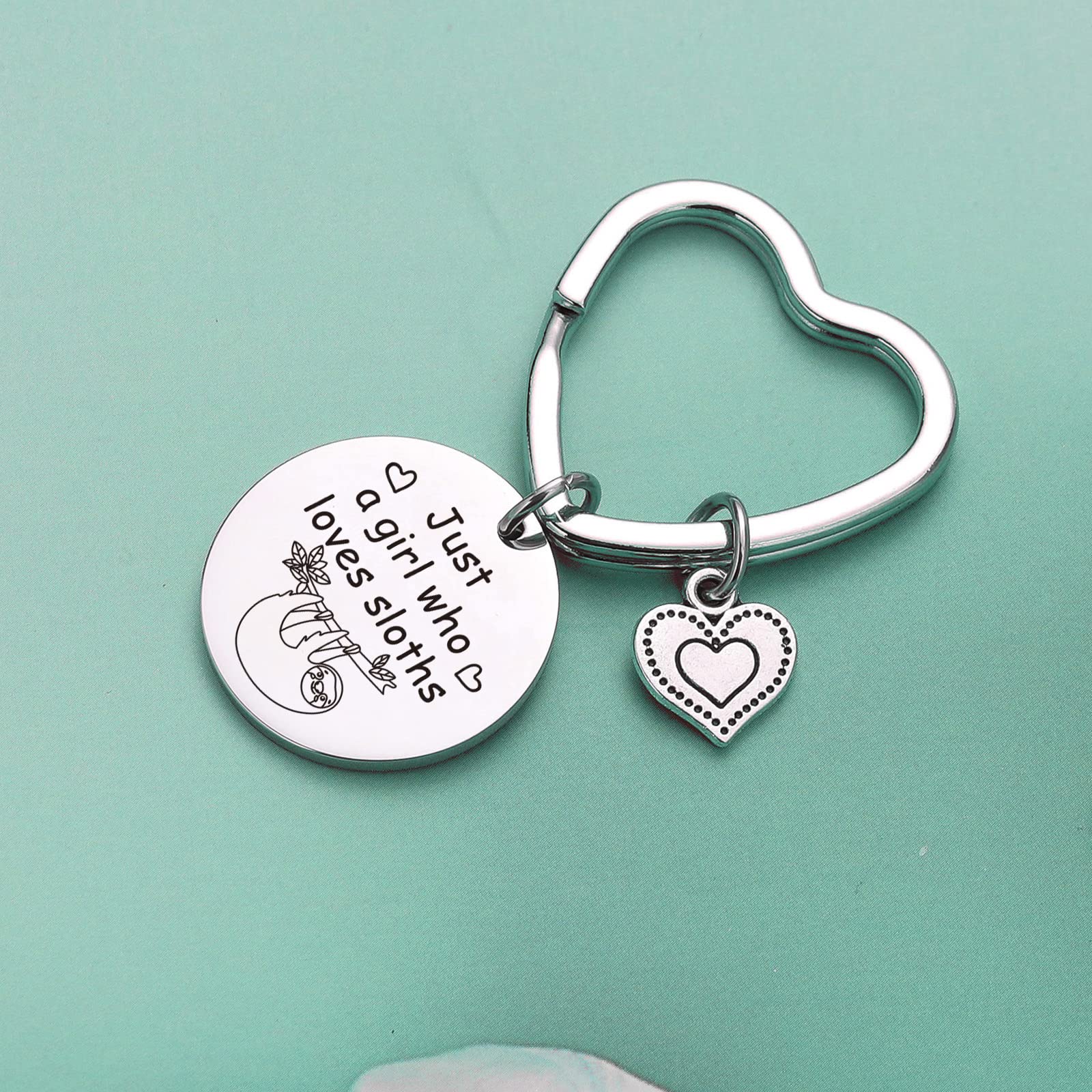 Sloth Girl Jewelry - Best Friend Gift for Animal Lovers | Cute Sloth Keychain for Women | Perfect BFF, Girlfriend & Animal Lover Present | Great for Birthdays, Anniversaries & Everyday Carry