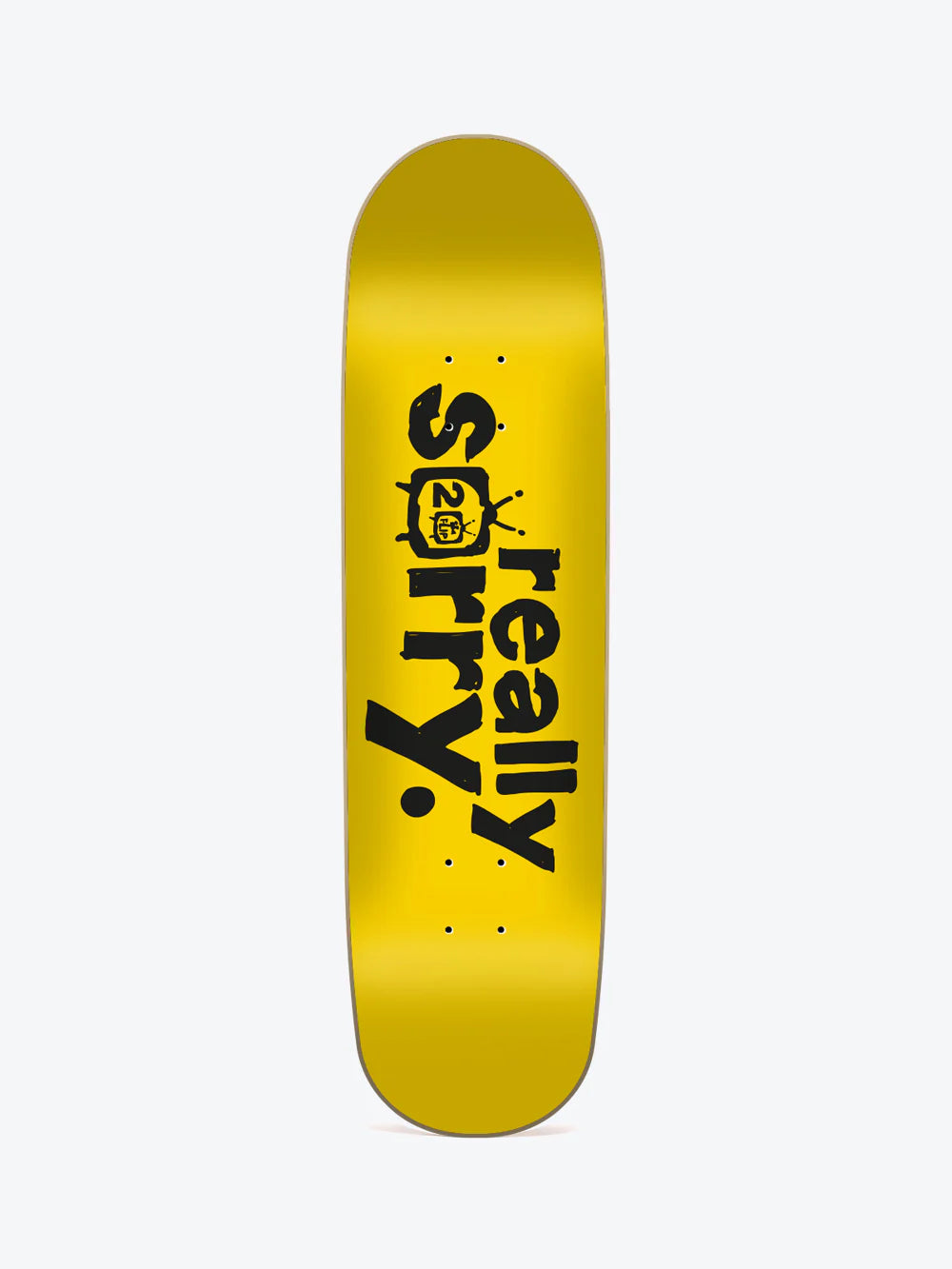 Flip Scribble Logo Yellow Skateboard Deck 8.25x32.13 Inches - Perfect for Street Skating, Tricks & Urban Commuting