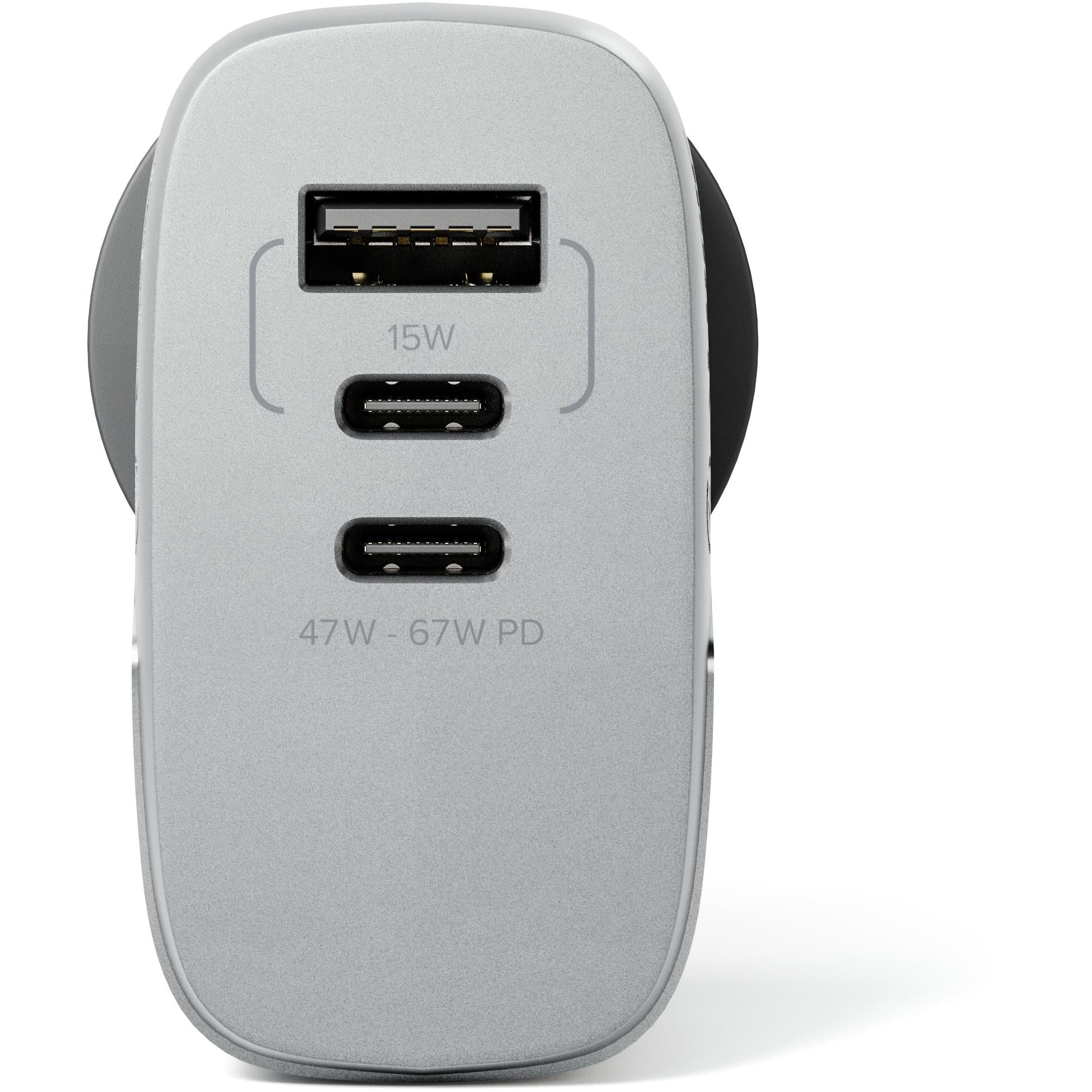 ALOGIC 67W GaN Fast Charger - 3-Port USB C Travel Adapter with Multi-Country Plugs | Compact & Powerful Charging for Laptop, Phone & Tablet | Perfect for Business Travelers & Digital Nomads (Space Grey)