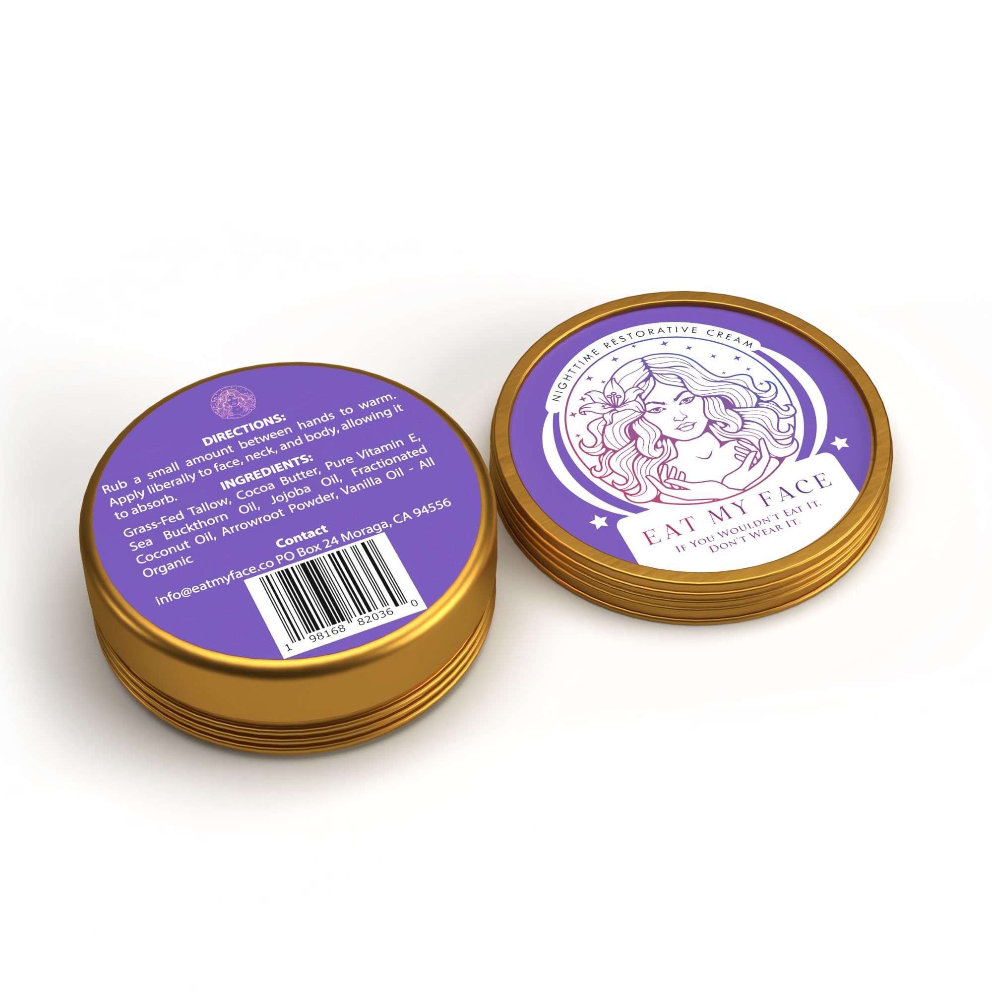 Organic Grass-Fed Tallow Night Cream & Natural Tallow Bar Soap Set - Lavender Scented Overnight Moisturizing Cream & Refreshing Mint Soap for Dry, Sensitive & All Skin Types - 4oz Cream + 4.5oz Soap - Perfect for Nighttime Skincare Routine & Spa-Like Bath Experience