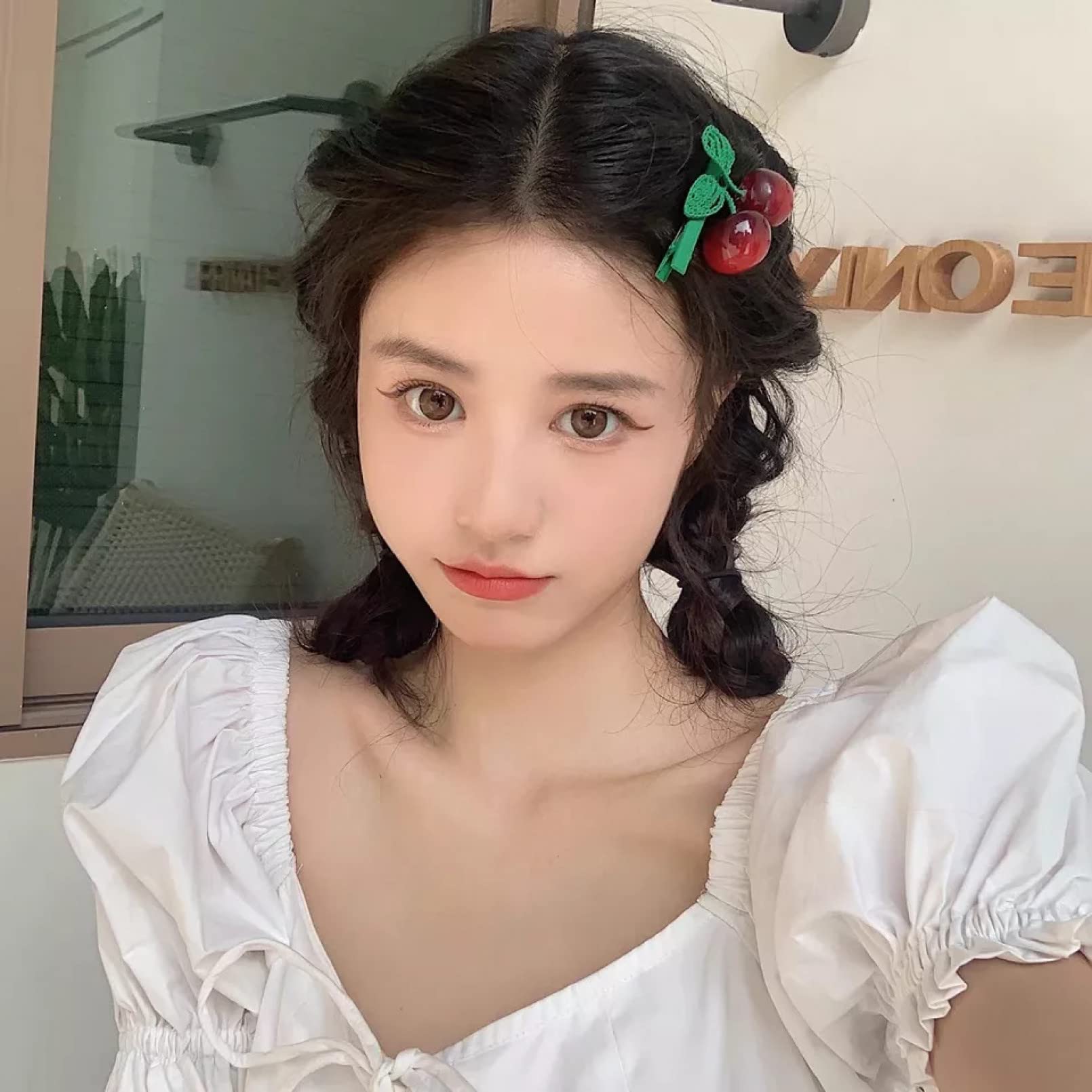 WLLLTY Women's Fashion Cherry Hair Clips - Spring Hair Accessories for Girls & Ladies - Perfect for Parties, Weddings & Daily Styling