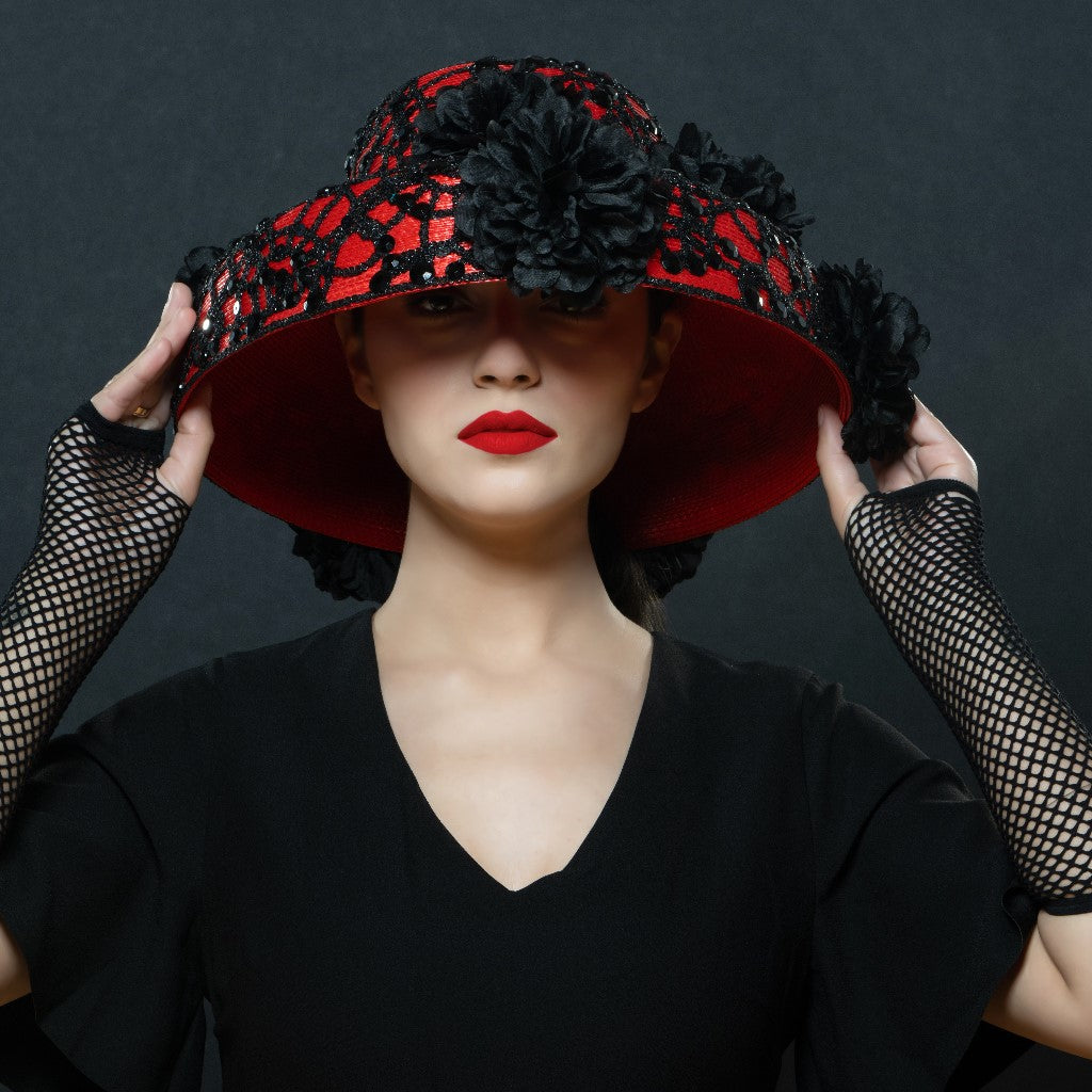 Elegant RN4503 Lace Covered Dress Hat for Women - Vintage Style Church Wedding & Tea Party Accessories - Perfect for Special Occasions and Formal Events
