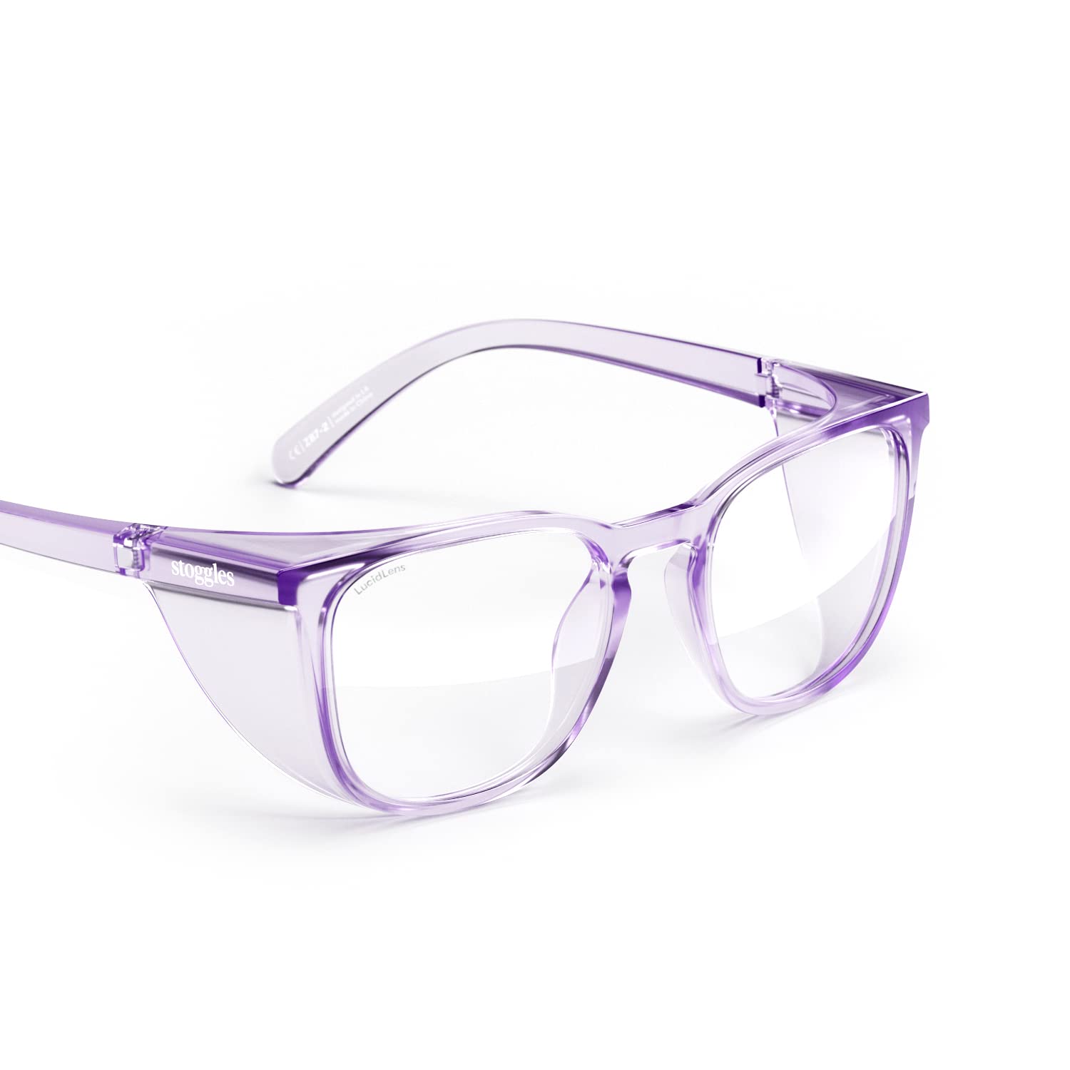 Stoggles Square Z87.1 Certified Polycarbonate Kids Safety Glasses - Scratch & Shatter Proof, Blue Light & UV Blocking Lenses with Top & Side Shields - Anti-Fog Coated Protective Eyewear for School, Sports & Outdoor Activities