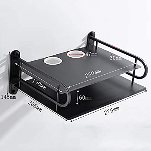 WiFi Router Shelf Wall Mount - Cable Management Floating Shelf for Home & Office - Metal Panel with Vented Airflow - Perfect for Network Setup & Home Office Organization