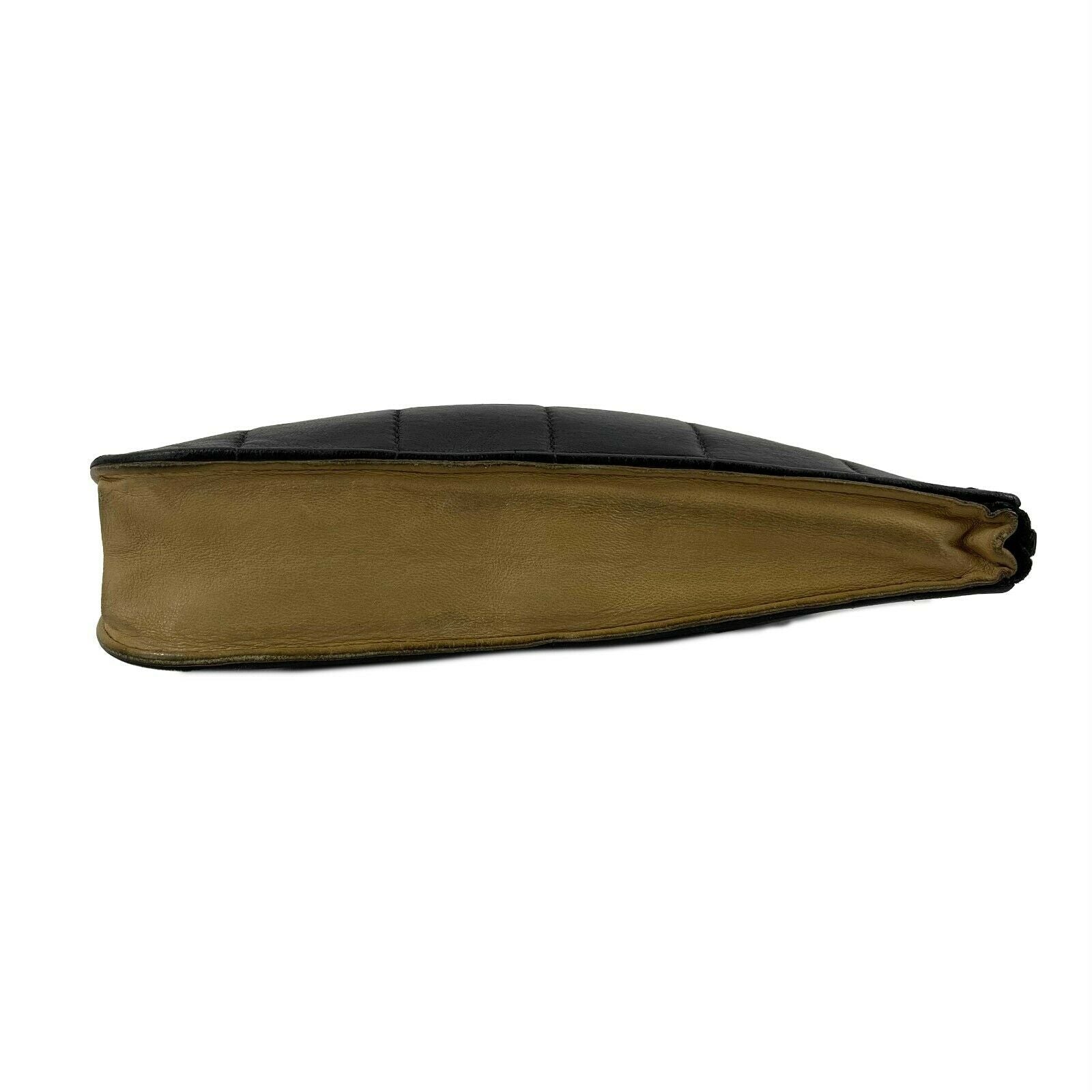 Vintage CHANEL Mini Handcuff Wristlet Clutch Bag - Black, Beige & Gold Ring | Evening Party, Wedding & Special Occasion Accessory