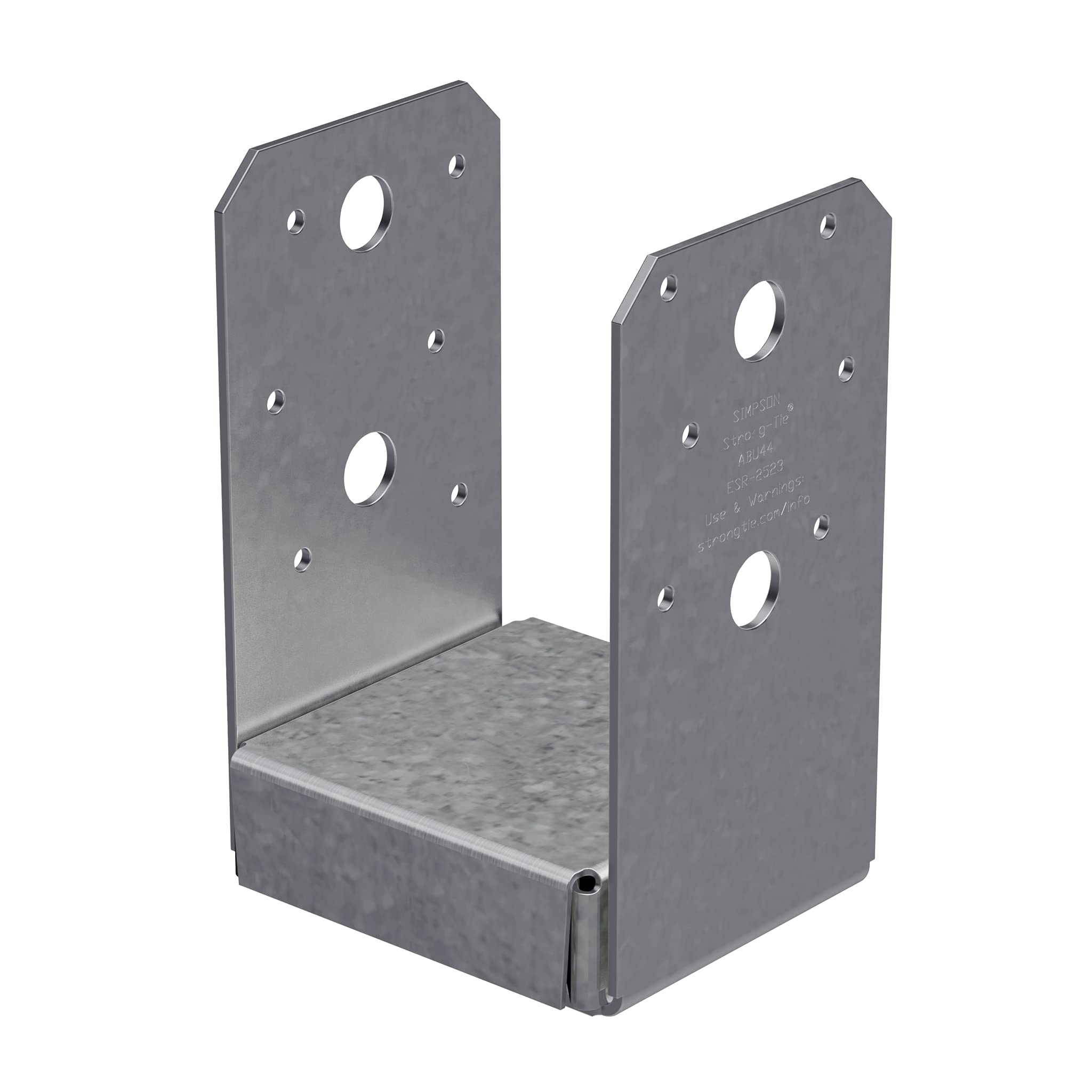 Simpson Strong-Tie ABU44Z ZMAX Galvanized 16-Gauge 4x4 Adjustable Post Base (12-Pack) - Heavy-Duty Deck & Fence Support for Outdoor Construction Projects