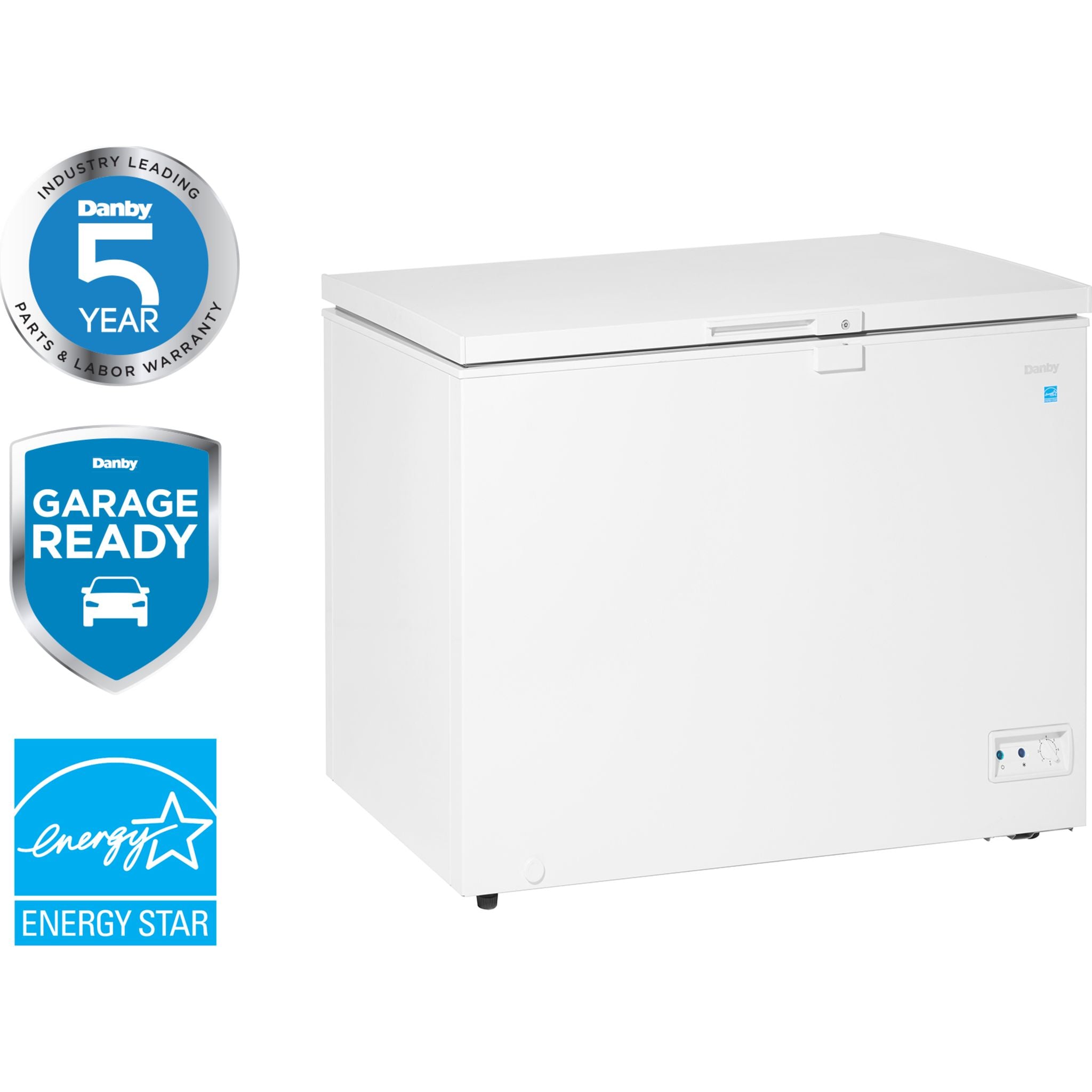 Danby 3.5 cu ft Compact Chest Freezer - Energy Efficient, White (DCF100A5WDB) for Home, Garage, or Basement Storage