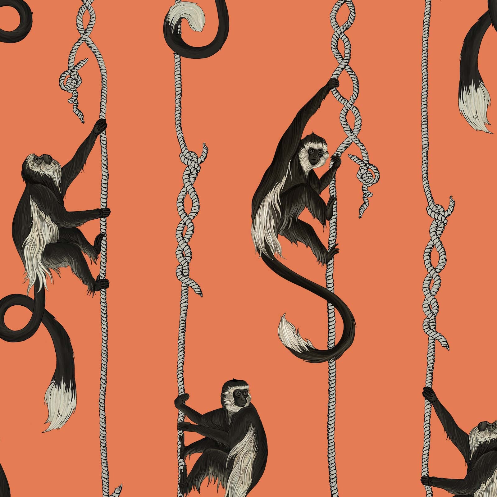 TROOP Premium Peel and Stick Wallpaper - Salamander Orange Design | Easy DIY Home Decor for Living Room, Bedroom & Office