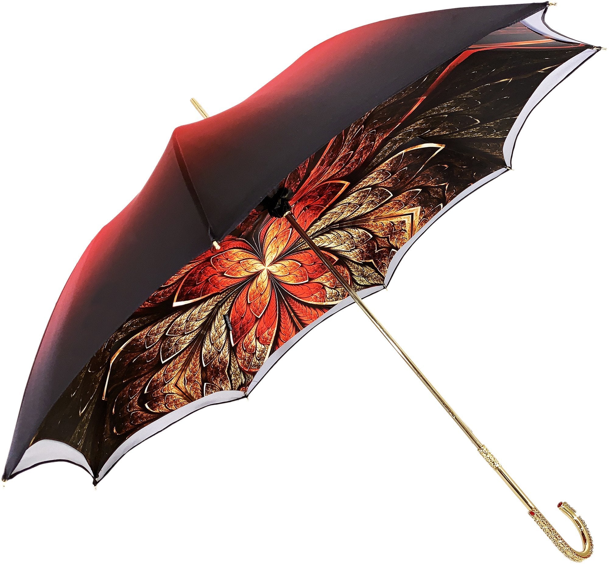 Premium Red Double Canopy Luxury Women's Umbrella - Windproof & Waterproof - Perfect for Rainy Days, Commuting, and Outdoor Events