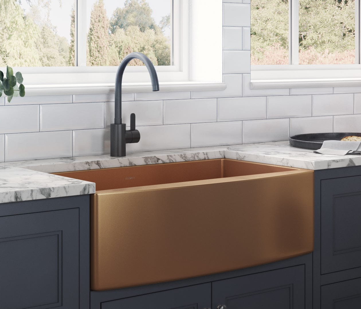 Ruvati Terraza 36-Inch Stainless Steel Kitchen Sink with Bottom Grid - RVH9880CP - Perfect for Modern Kitchens & RV Camping