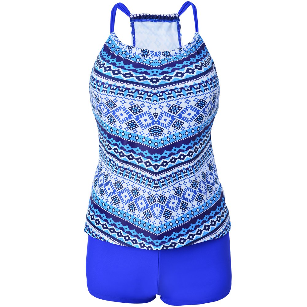 MIFXIN Women's 2-Piece Racerback Tankini Swimwear Set with Boyshorts - Sexy Bathing Suit for Beach, Pool & Summer Vacation