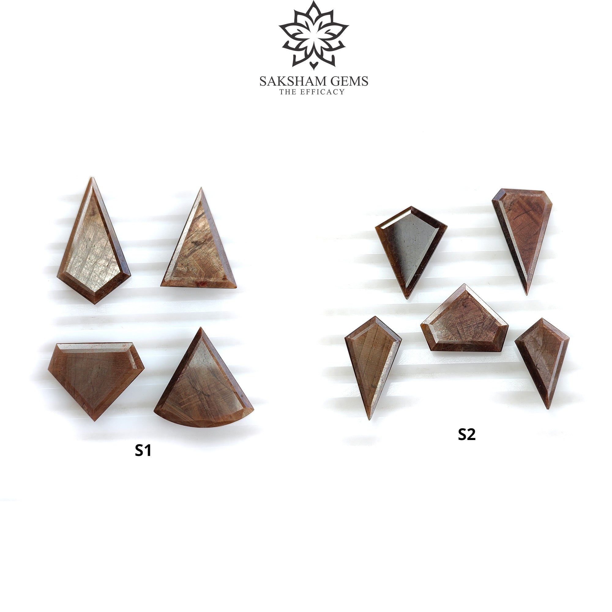 Natural Untreated Golden Brown Chocolate Sapphire Gemstone - Triangle Cut Uneven Shape for Jewelry Making, Engagement Rings & Unique Gifts