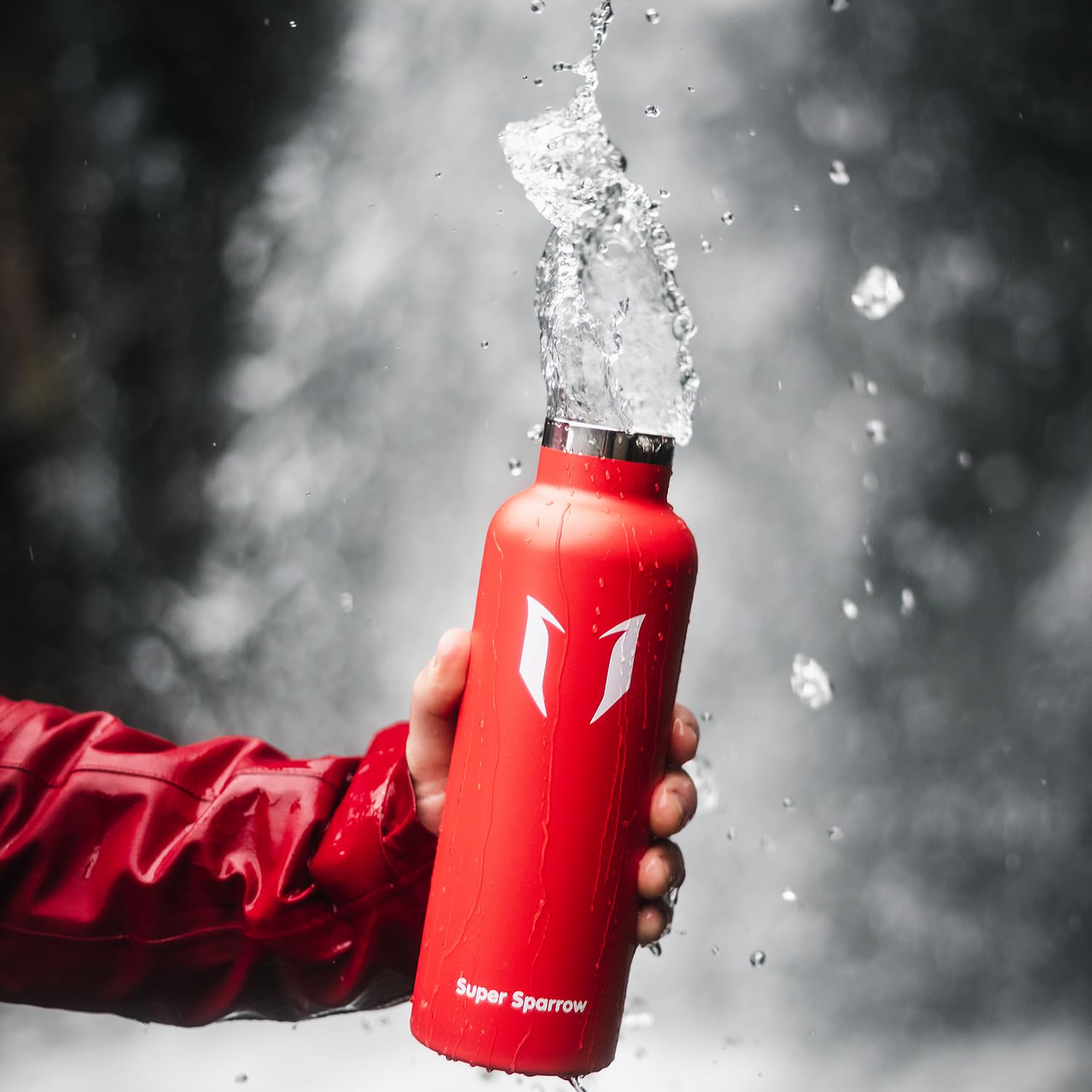 Super Sparrow 750ml Stainless Steel Water Bottle - Vacuum Insulated, BPA Free, Leak Proof - Standard Mouth Metal Flask with Straw - Perfect for Gym, Hiking, Travel & Outdoor Activities - Keeps Drinks Cold 24Hrs/Hot 12Hrs