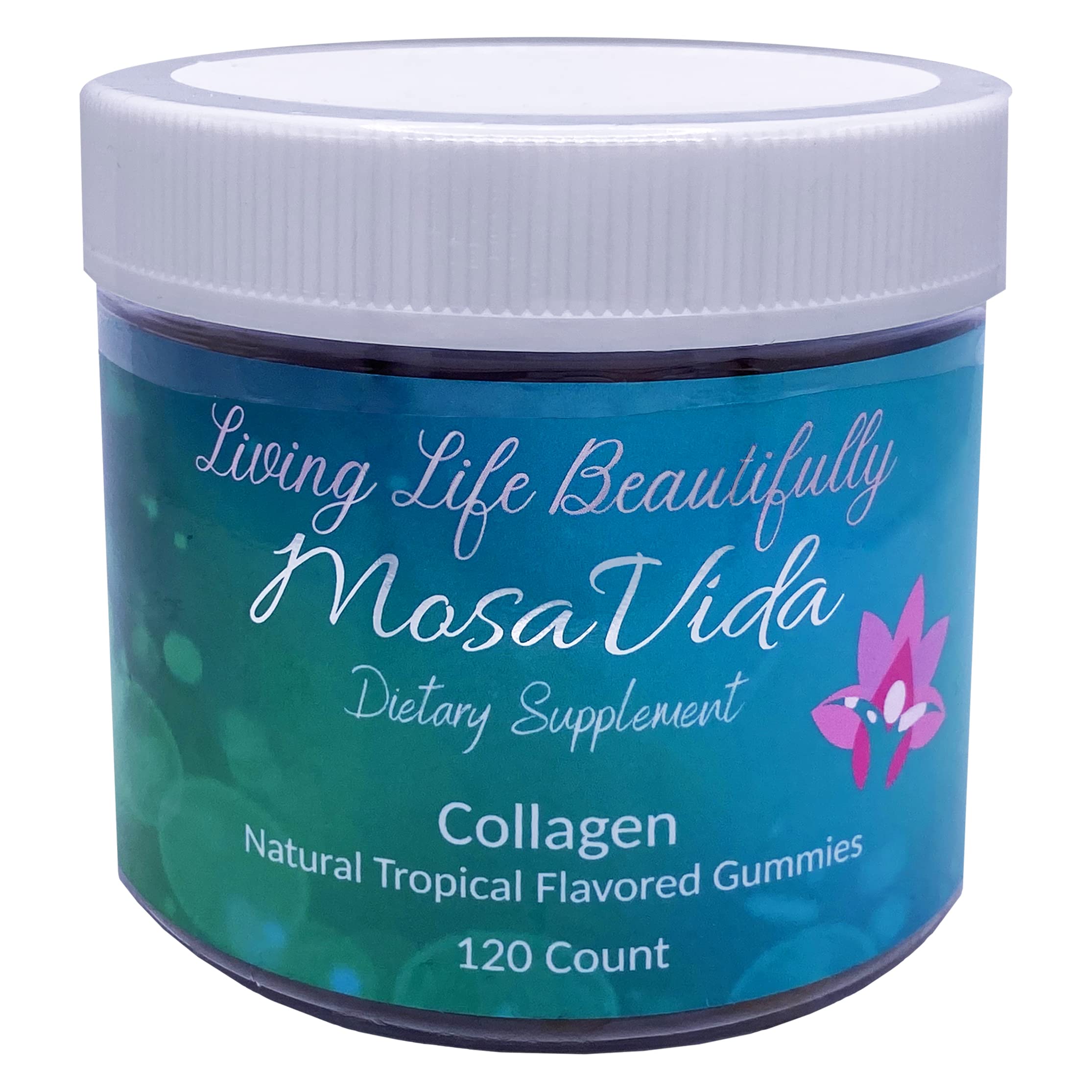 MosaVida Collagen Adult Vitamins - 120 Count for Hair, Skin & Nail Health - Daily Supplement for Women & Men - Supports Joint & Bone Wellness - Perfect for Active Lifestyles & Anti-Aging Routines
