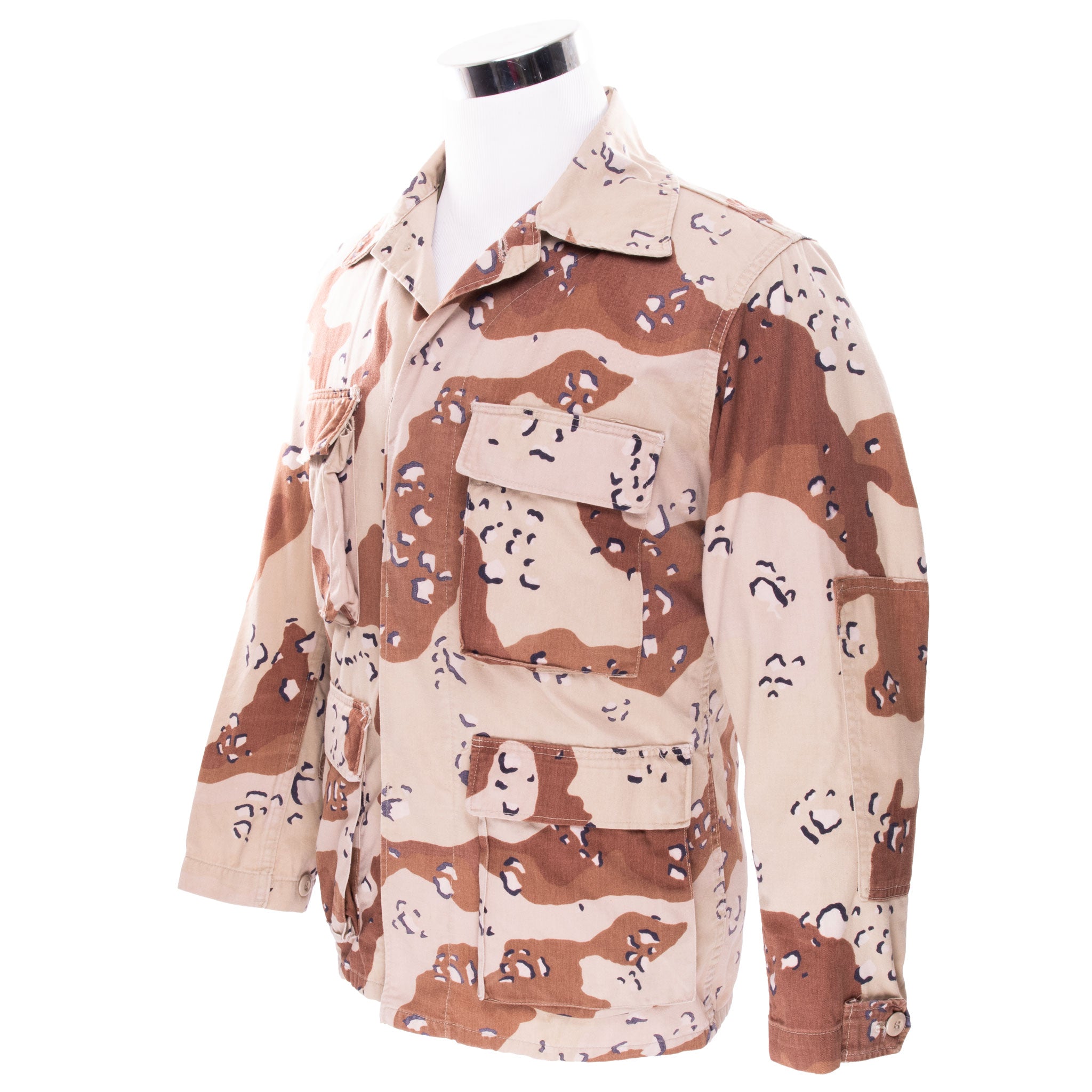 Vintage US Army Desert Camo Chocolate Chip Combat Jacket 1981 - Small Regular Size - Military Surplus Jacket for Outdoor, Tactical & Vintage Fashion Enthusiasts