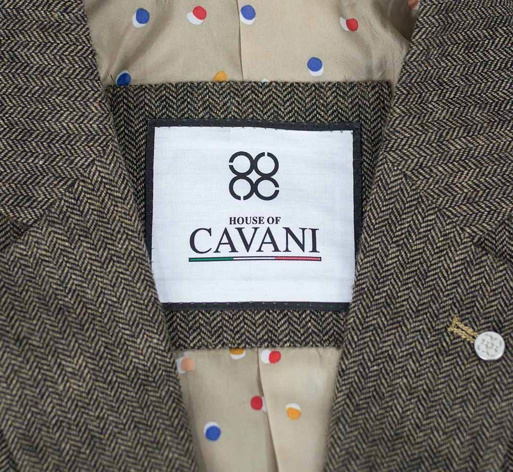 Cavani Martez Men's Brown 3-Piece Tweed Suit | Classic Formal Business Attire | Perfect for Weddings, Office & Special Occasions