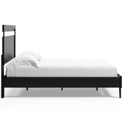 Finch Queen Panel Platform Bed with 2 Nightstands - Modern Wooden Bed Frame with Storage & Matching Nightstands for Bedroom, Guest Room or Apartment