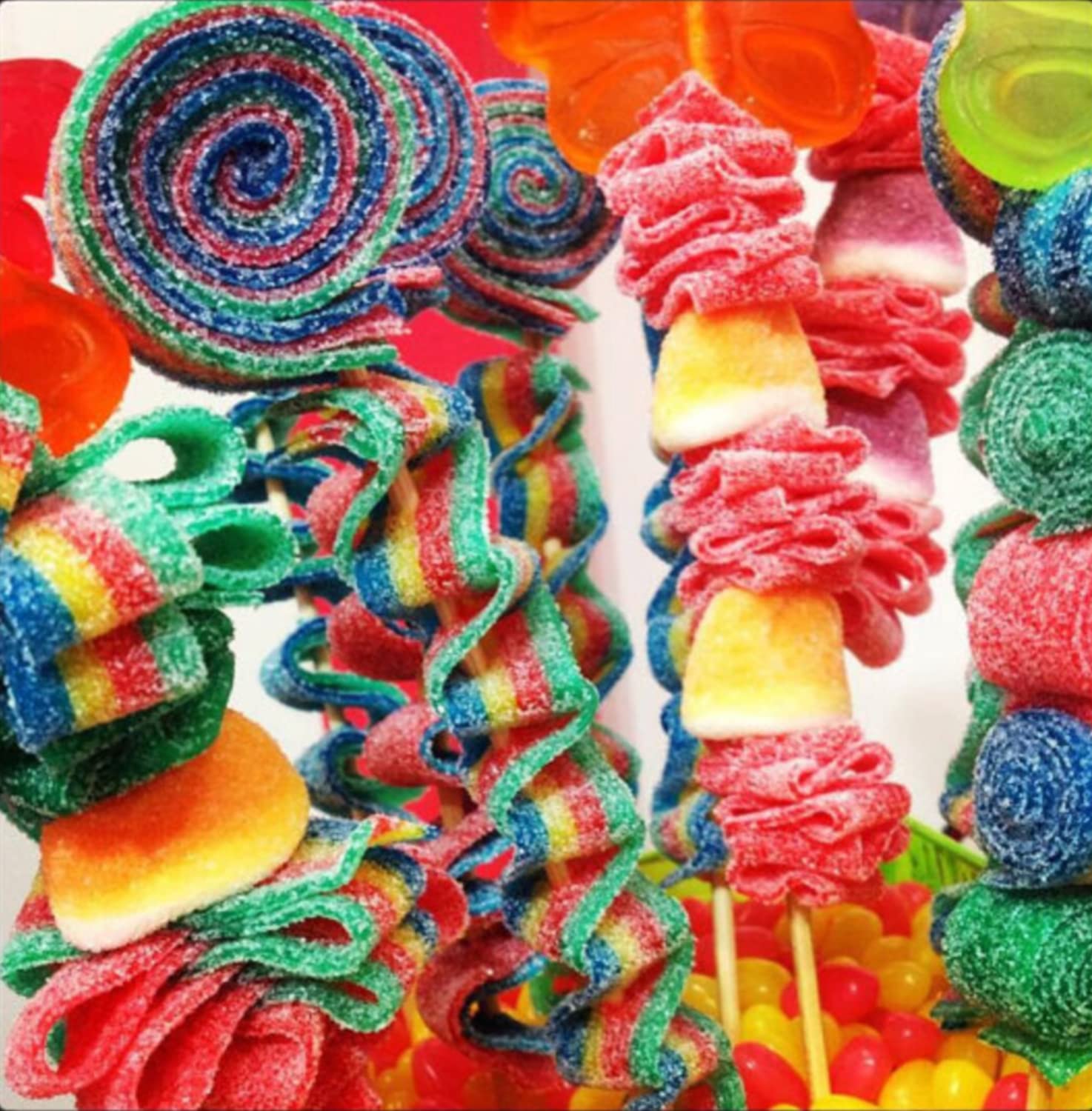 By The Cup Sour Power Quattro Multi Flavored Candy Belts - 1.6 lb Bulk Bag | Sour & Sweet Candy for Parties, Movie Nights & Snacking