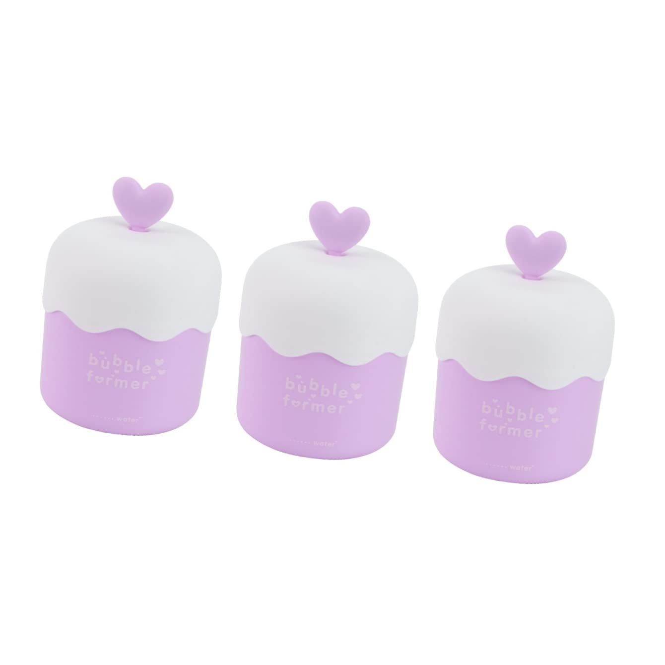 Zerodeko 3-Pack Bubble Machine Foam Dispenser - Facial Cleansing Tool & Body Wash Cup for Kids | Purple PP Foam Maker | Perfect for Spa Days, Bath Time & Gentle Face Washing