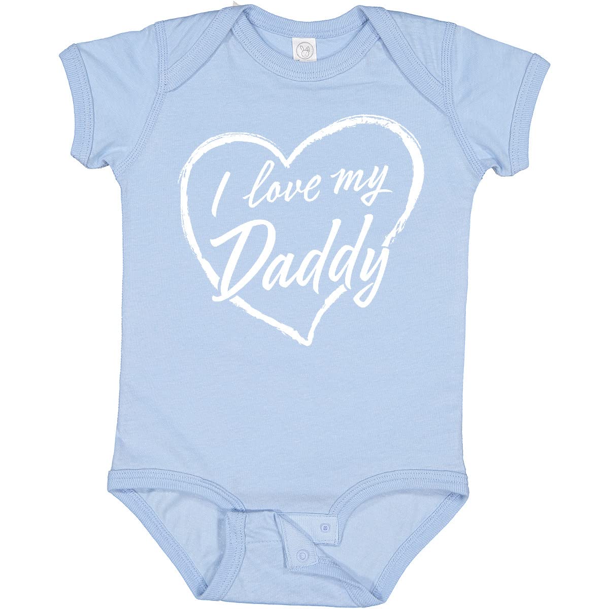 Inktastic I Love My Daddy White Chalk Heart Baby Bodysuit - Cute Infant Onesie for Father's Day, Birthday & Family Photos