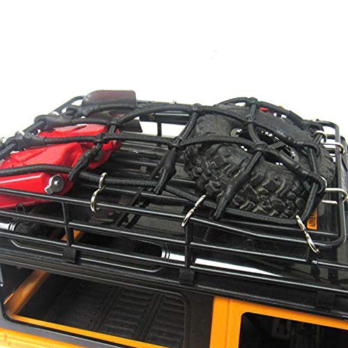 1/12 Scale RC Car Parts & Accessories - Elastic Luggage Net for MN D90 D99 MS Models (Black) | Perfect for Off-Road Adventures & RC Car Storage