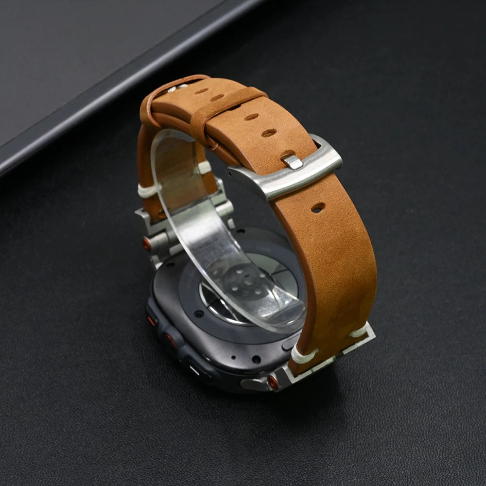 Premium Genuine Leather Band for Samsung Galaxy Watch Ultra - Stylish & Durable Replacement Strap for Workouts, Business & Everyday Wear
