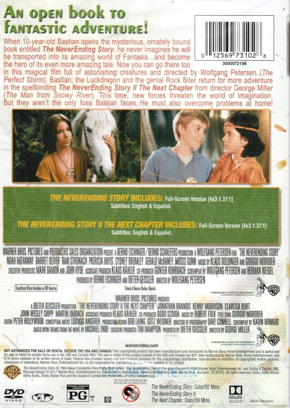 The NeverEnding Story & The NeverEnding Story 2 - Classic Fantasy Adventure Movies for Kids & Family Movie Night (DVD/Blu-ray)