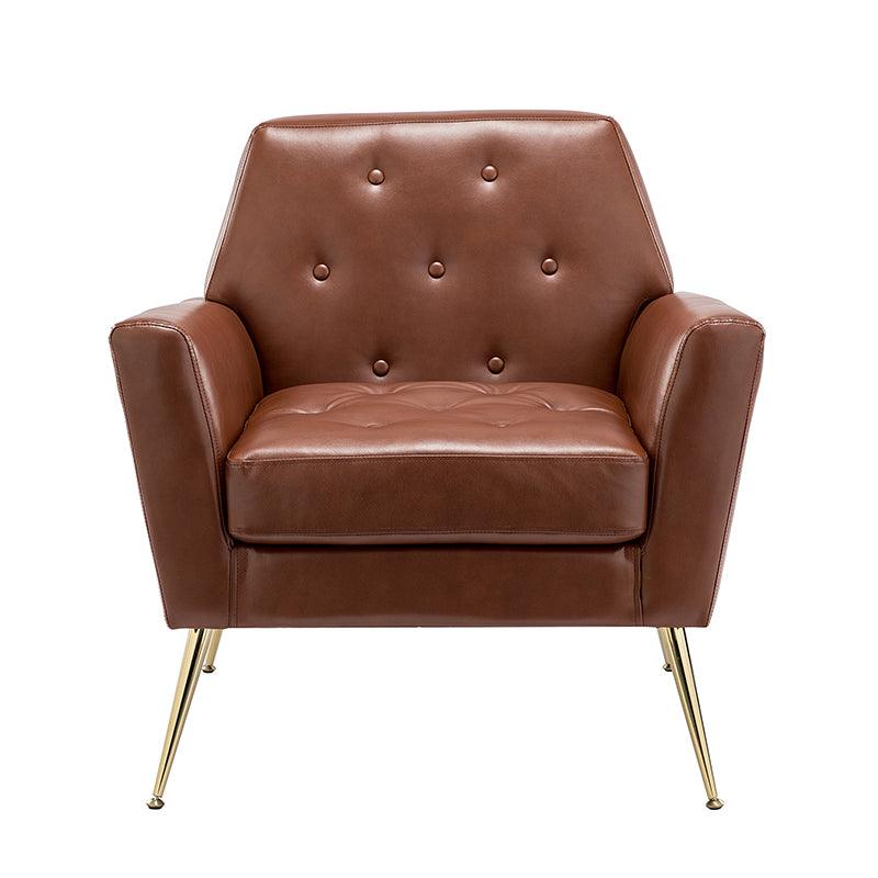 Raelynn Vegan Leather Armchair - Modern PU Leather Lounge Chair for Living Room, Office & Bedroom - Eco-Friendly Faux Leather Accent Chair for Home Decor