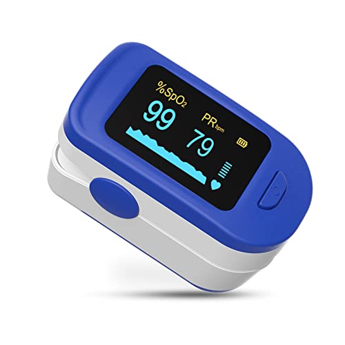 Wellue Fingertip Pulse Oximeter - Accurate SpO2 & Heart Rate Monitor with Lanyard & Batteries for Blood Oxygen Saturation Tracking - Perfect for Athletes, Pilots & High-Altitude Travelers