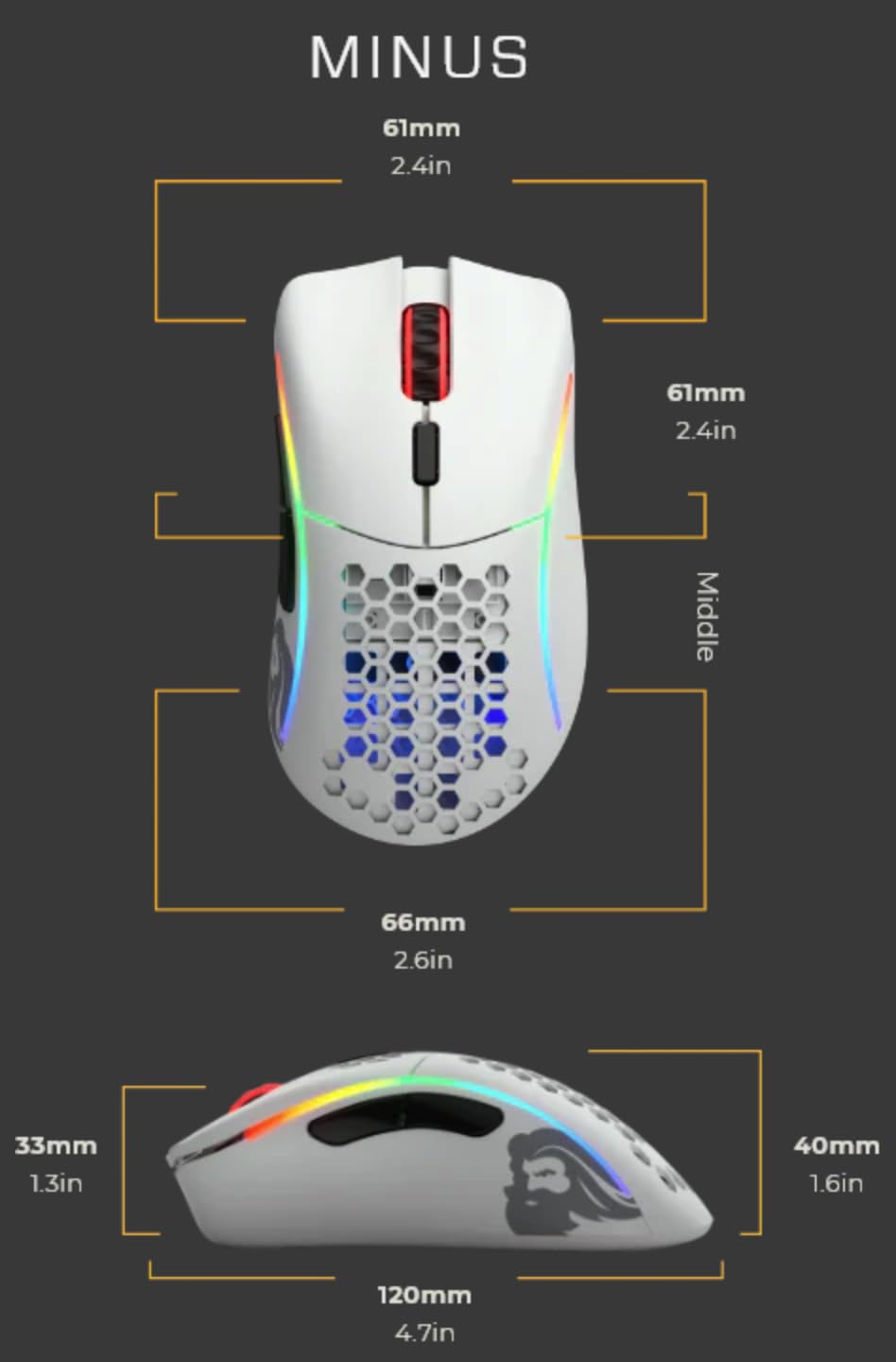 Glorious Model D- Wireless Gaming Mouse - Ultra Lightweight 67g, Honeycomb Design, RGB Lighting, Ergonomic Right-Handed, 2.4GHz Lag-Free Wireless, 71-Hour Battery Life - Matte White | Perfect for FPS, MOBA & Esports Gaming