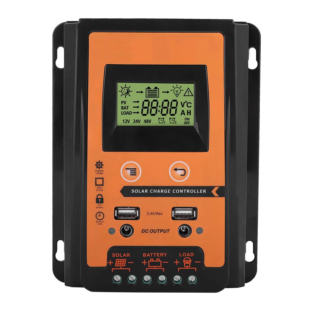 Delaman 30A MPPT Solar Charge Controller - 12V/24V DC Input with LCD Display for Solar Panels | Perfect for Off-Grid Power Systems, RV, Marine & Home Solar Energy Storage