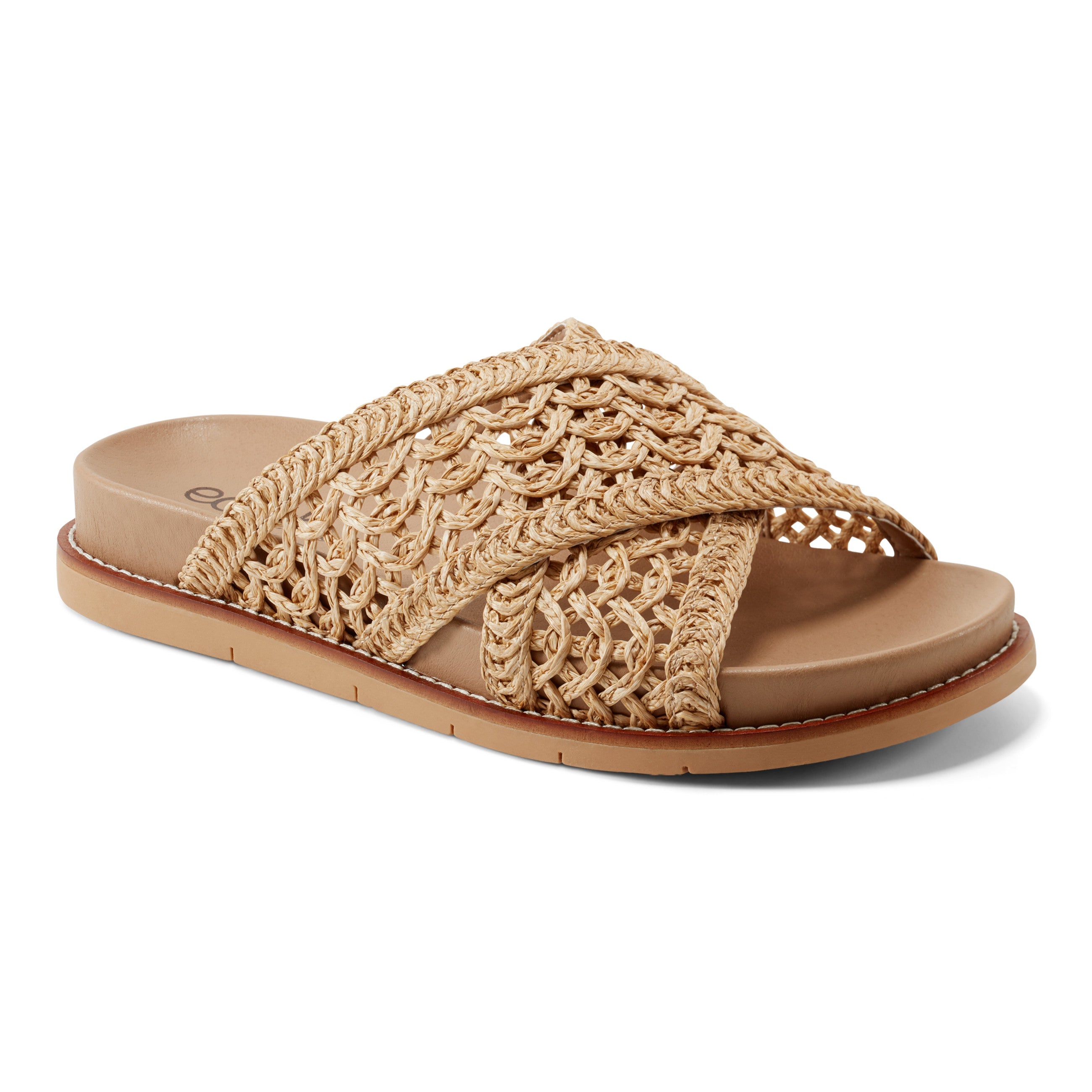 Flurry Round Toe Slip-On Flat Casual Sandals for Women - Comfortable Summer Walking Shoes for Beach, Travel & Everyday Wear