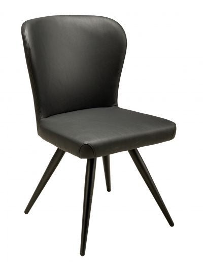 Amelie Black Upholstered Chair - Modern Accent Seating for Living Room, Bedroom, or Office
