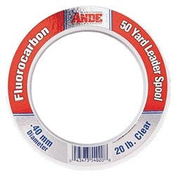 Ande Premium Fluorocarbon Fishing Line - High Sensitivity, Low Visibility for Bass, Trout & Saltwater Fishing - Ideal for Clear Water & Stealth Presentations