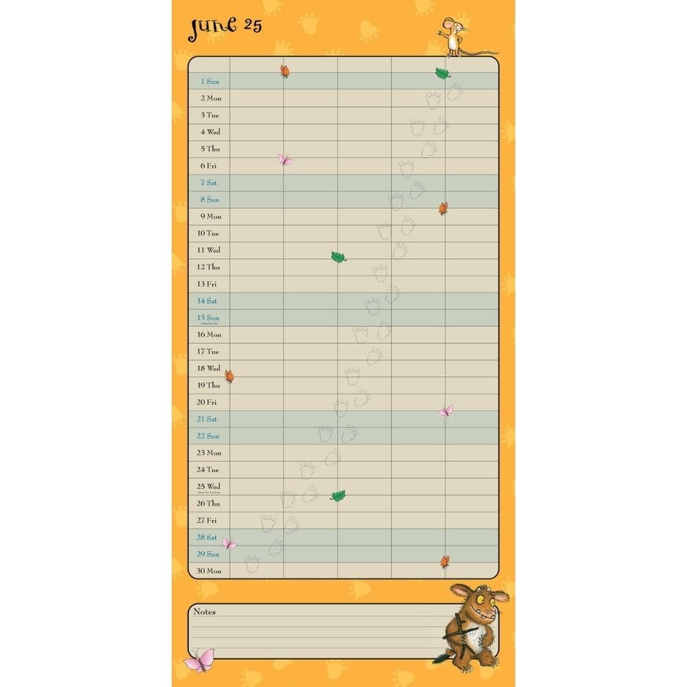 The Gruffalo 2025 Wall Calendar - 17-Month Family Organizer with Free Stickers - Perfect for Home, Office & Classroom Planning