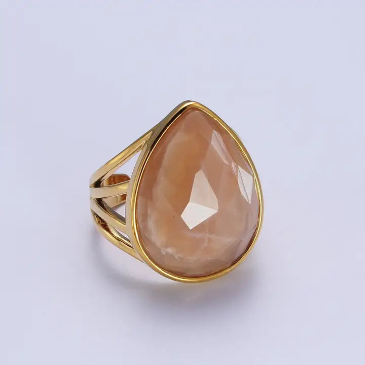 Elegant Stone Statement Ring for Women - Unique Handmade Jewelry for Parties, Weddings & Special Occasions