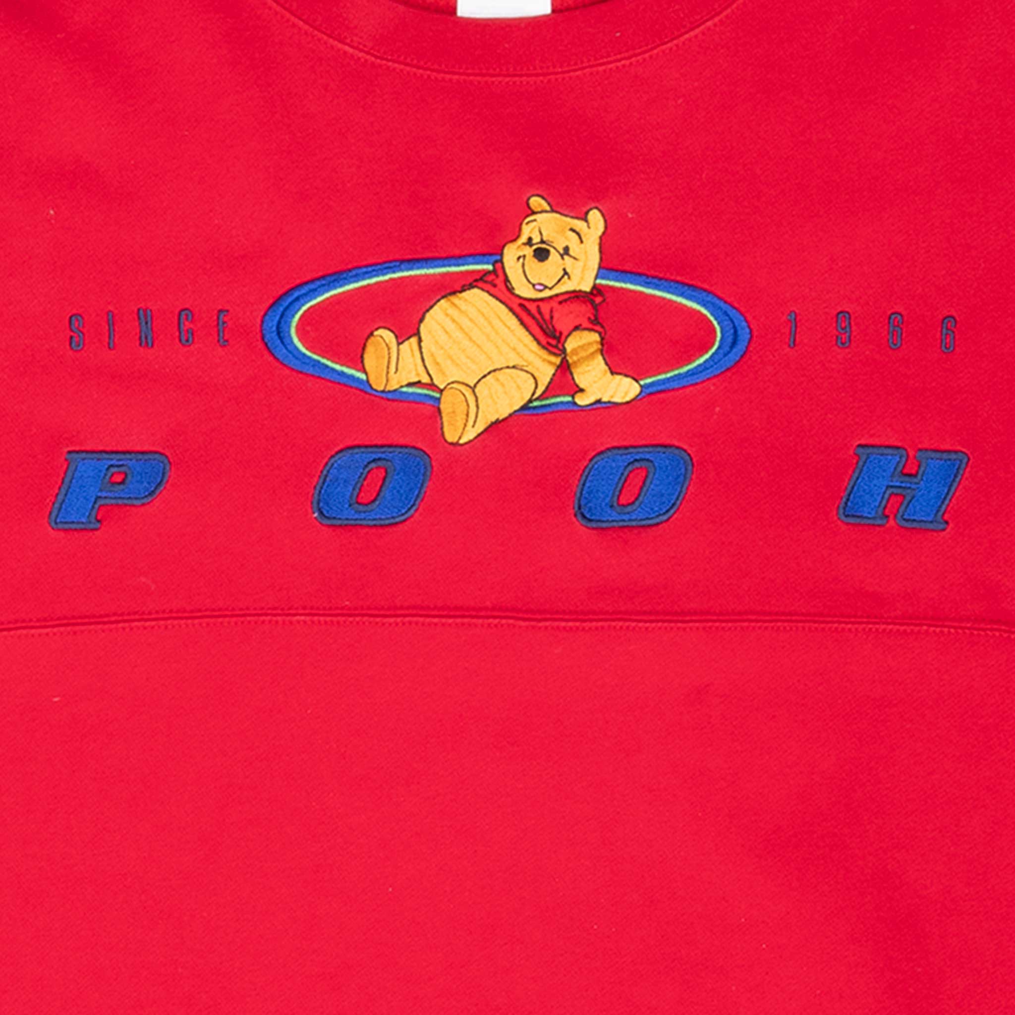 Vintage 1990s Disney Winnie The Pooh Embroidered Sweatshirt 2XL - Retro Cartoon Character Hoodie for Casual Wear & Disney Fans Collection