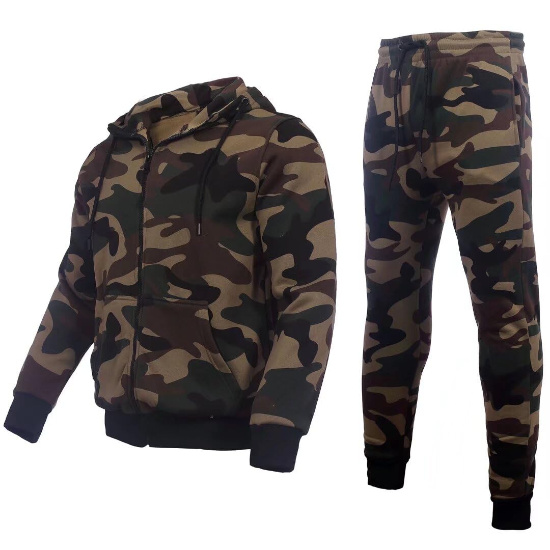 Zusmen Men's Tracksuit 2-Piece Set - Stylish Track Jacket & Pants for Gym, Running, and Casual Wear