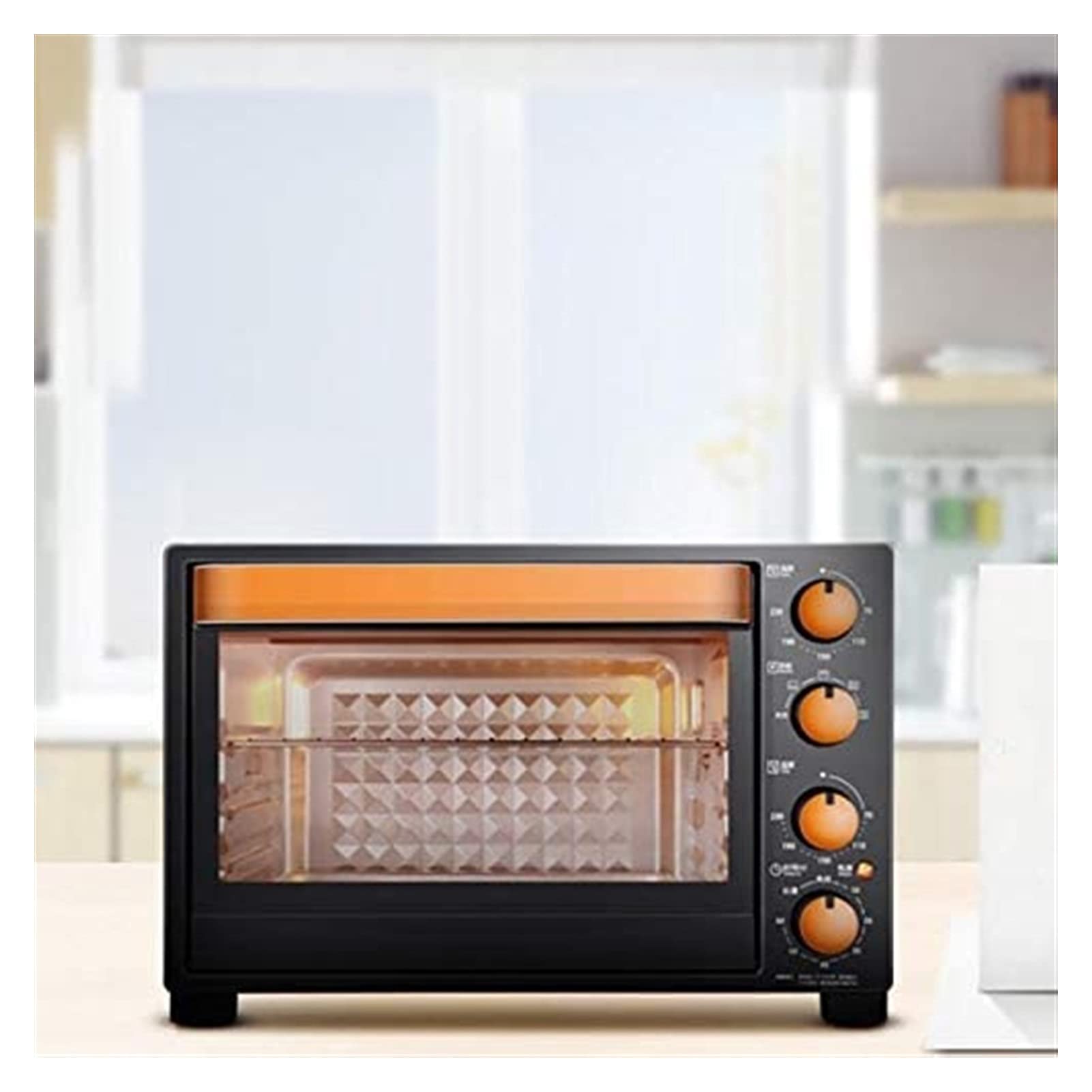 HHWKSJ 4-in-1 Toaster Oven Air Fryer Combo with Convection - 1500W Stainless Steel Countertop Oven for Baking, Roasting & Air Frying - Perfect for Chicken, Fries, Cookies, Cakes - Easy to Clean - Ideal for Small Kitchens, Dorms & RV Cooking
