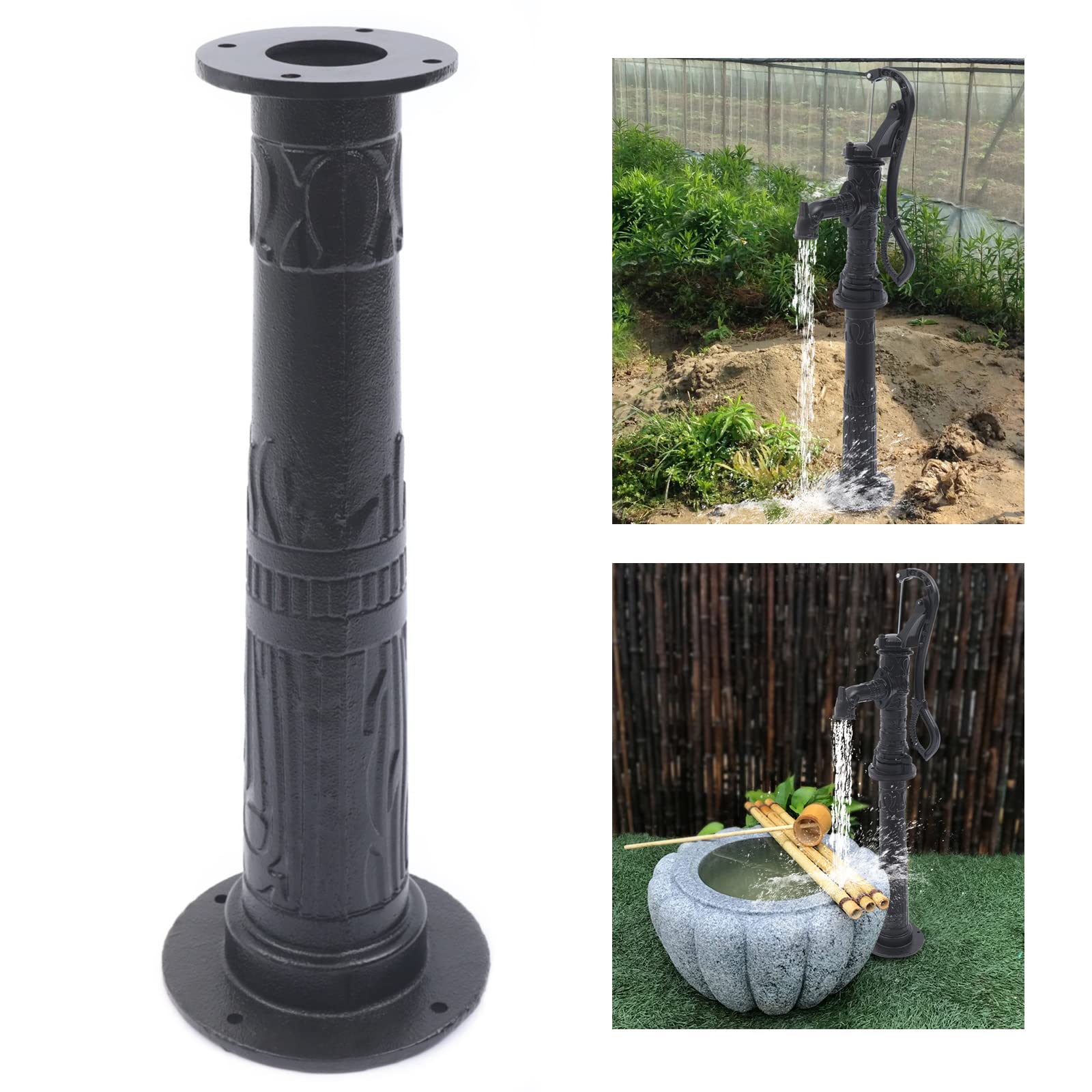 Cast Iron Hand Water Pump Stand for Well, Garden, Fountain & Pitcher Press - Heavy Duty Yard Booster Pump Base (Stand Only) | Perfect for Outdoor Watering, Irrigation & Decorative Fountains